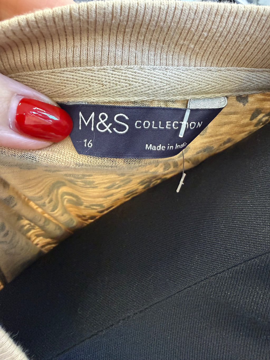 M&S animal print long sleeved t-shirt