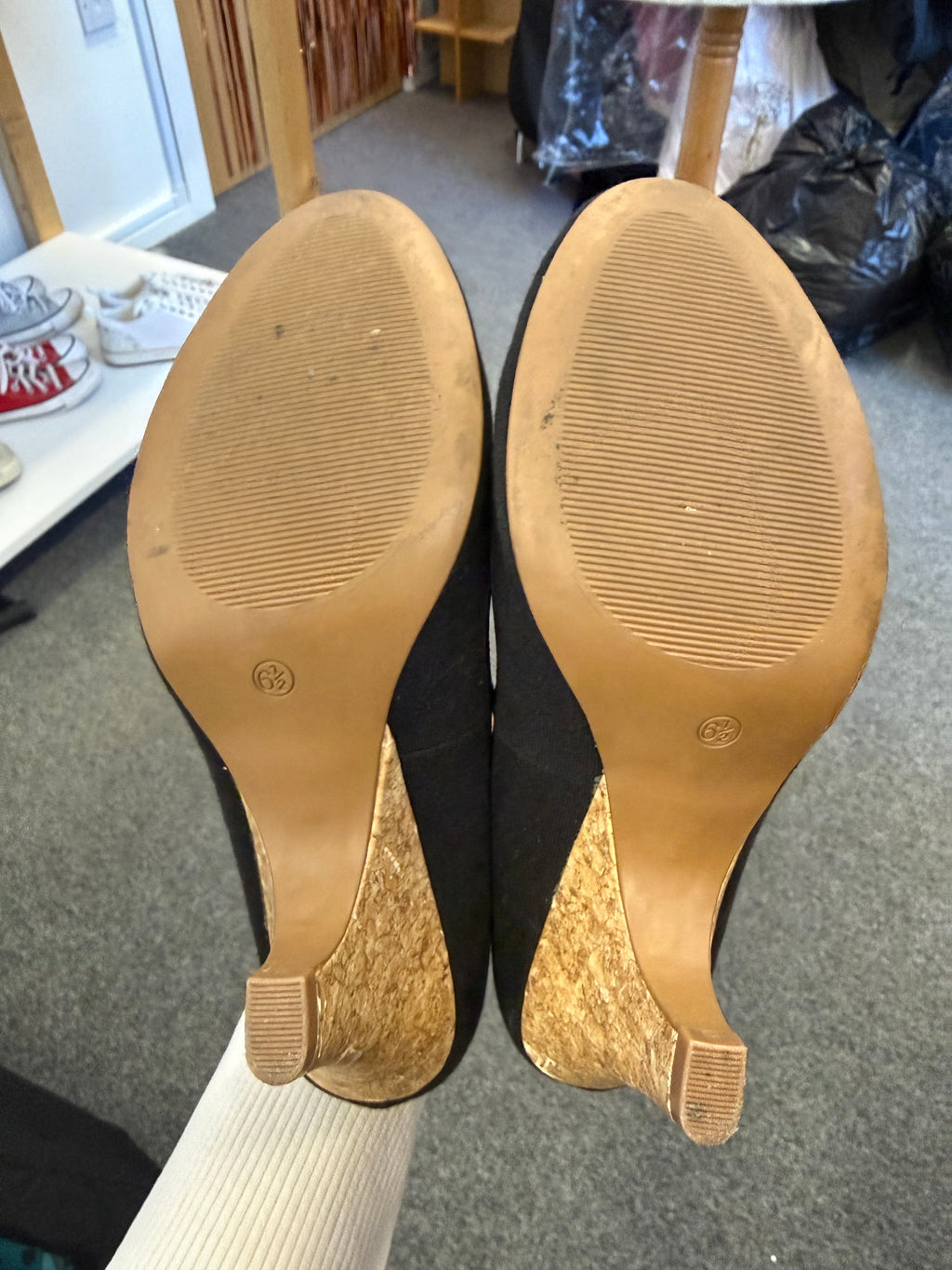 Next bow detail cork heels
