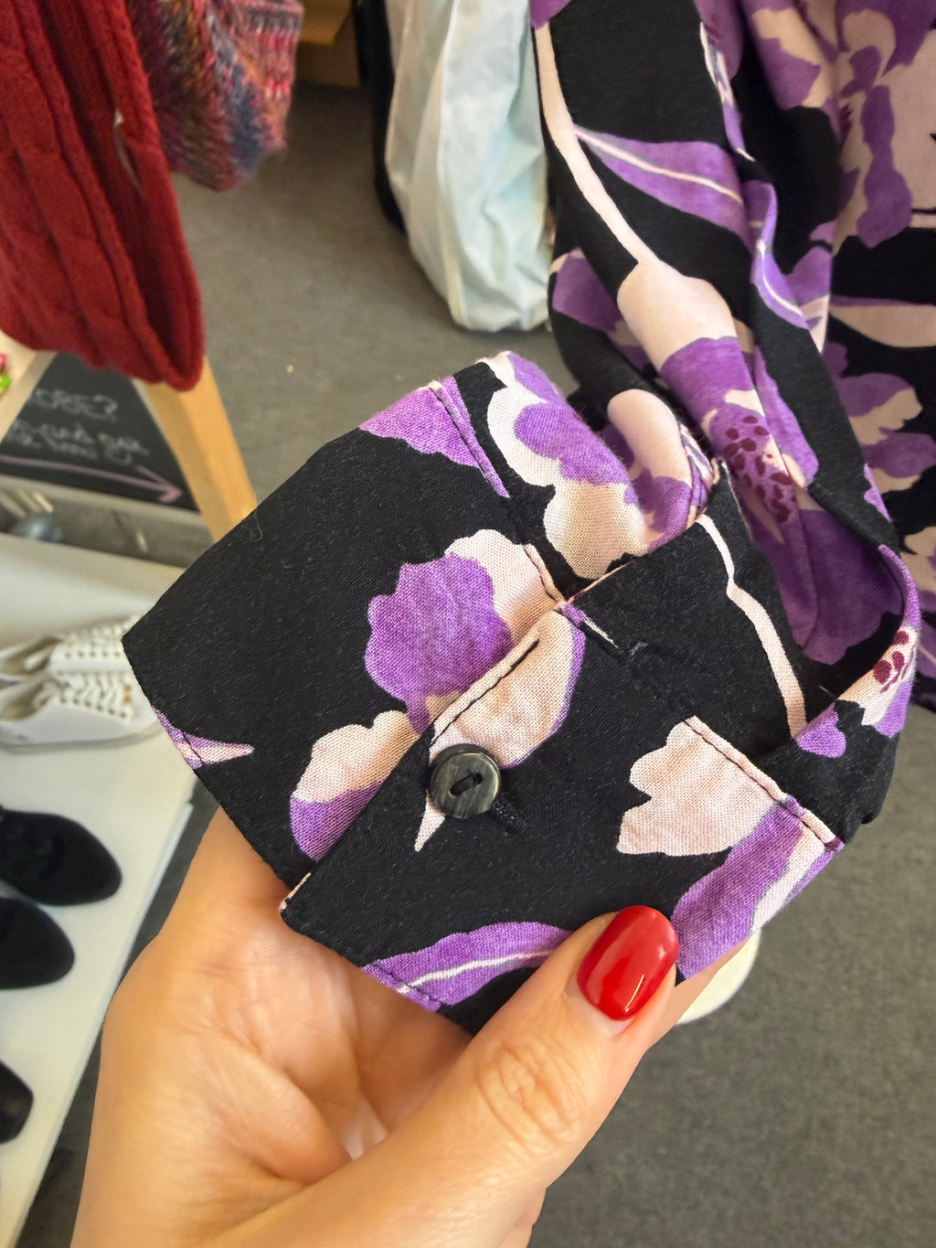 Lefties purple floral blouse