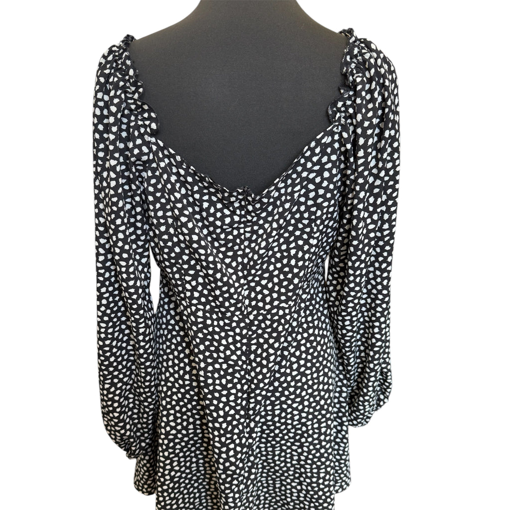 Missguided animal print long sleeve mini dress