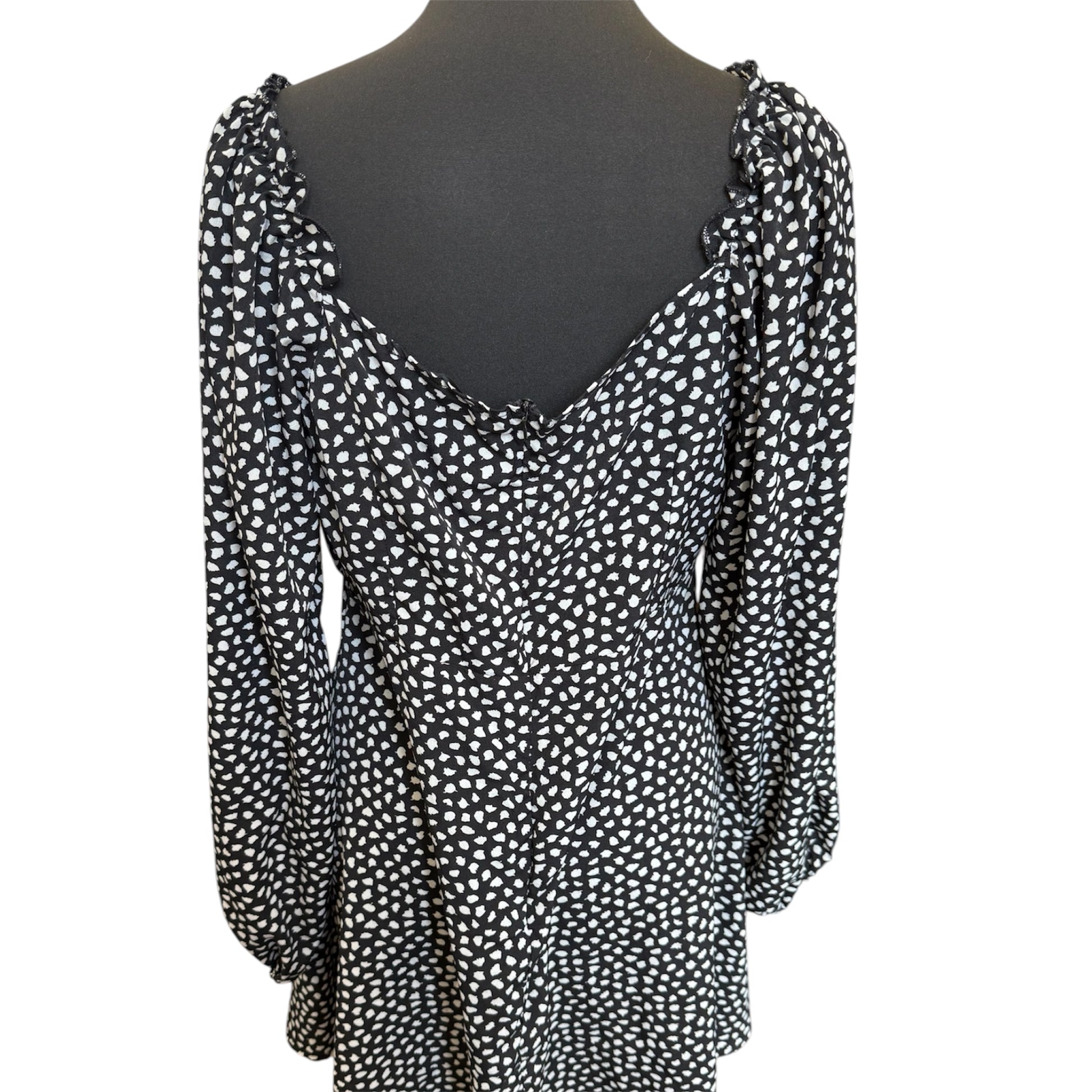 Missguided animal print long sleeve mini dress