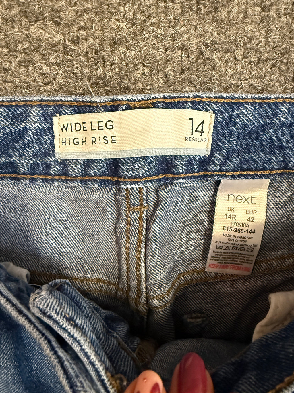 Next high rise wide leg jeans