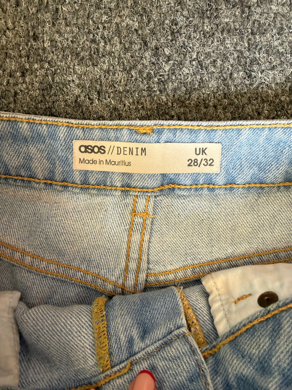 ASOS rip mom style jeans