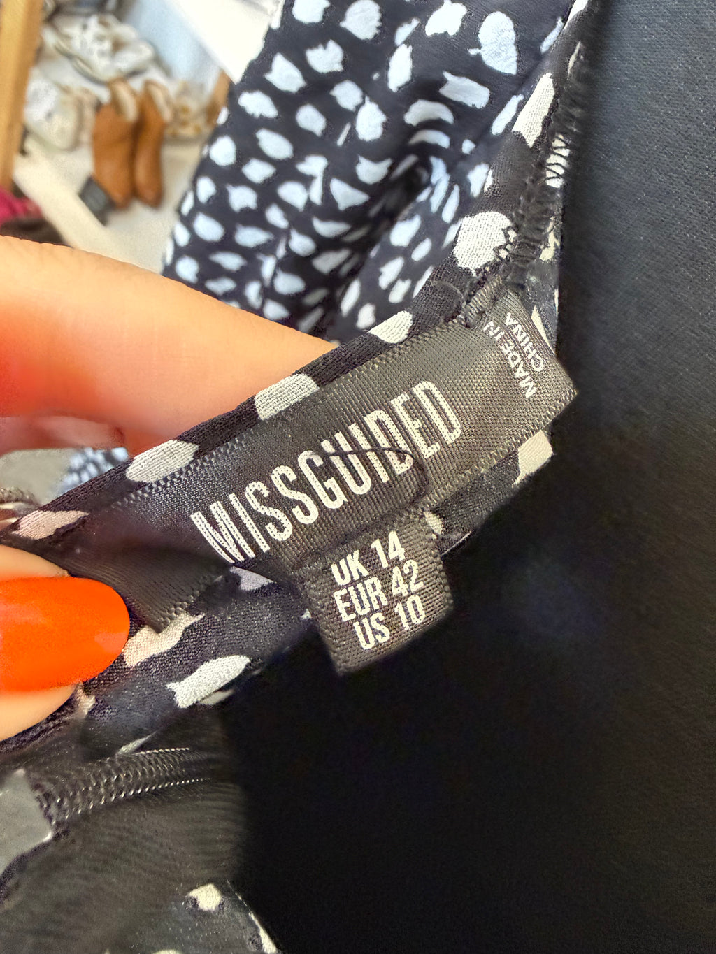 Missguided animal print long sleeve mini dress