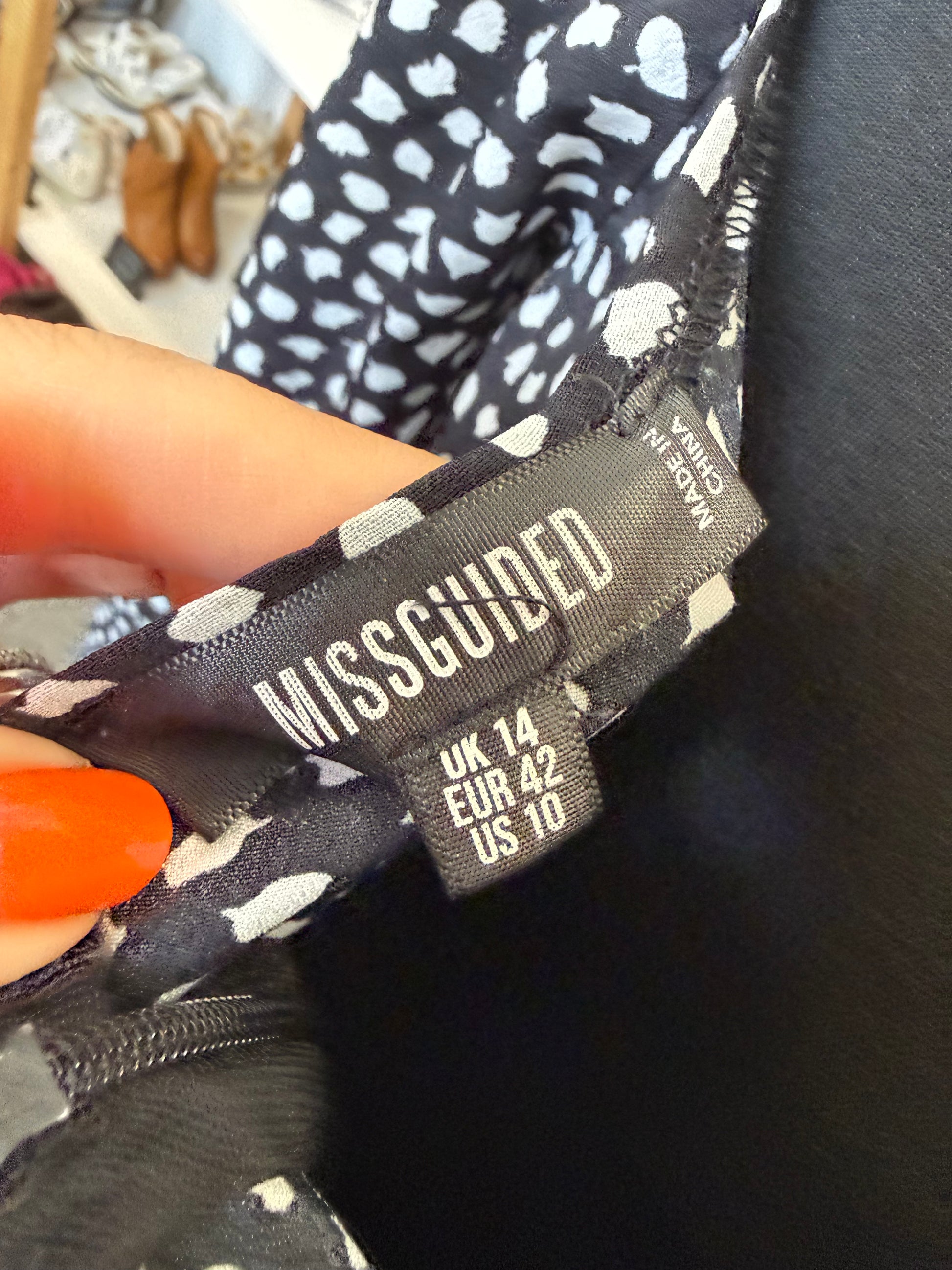Missguided animal print long sleeve mini dress