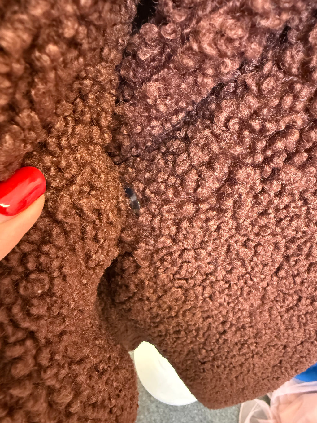 Miss Selfridge brown teddy bear coat