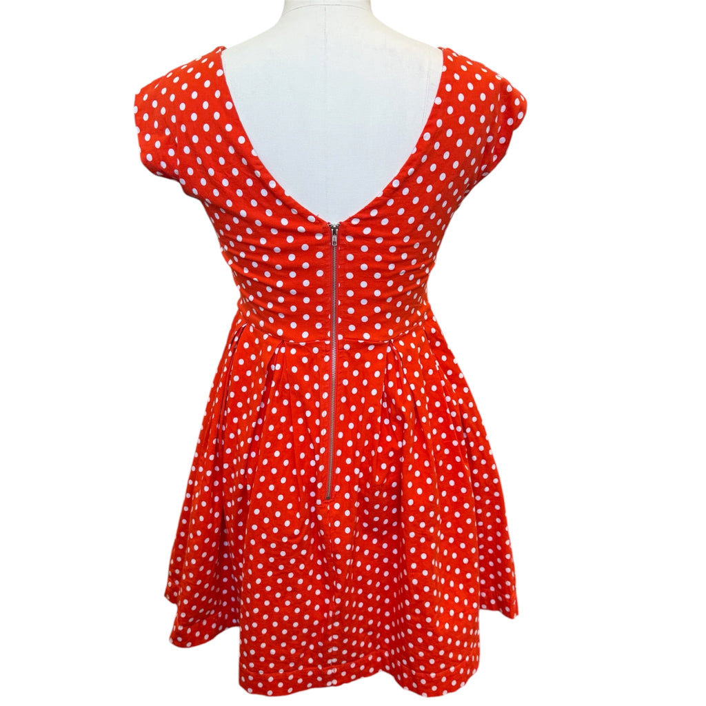 Louche polka dot skater style dress