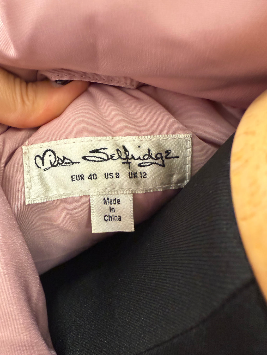 Miss Selfridge pink padded jacket