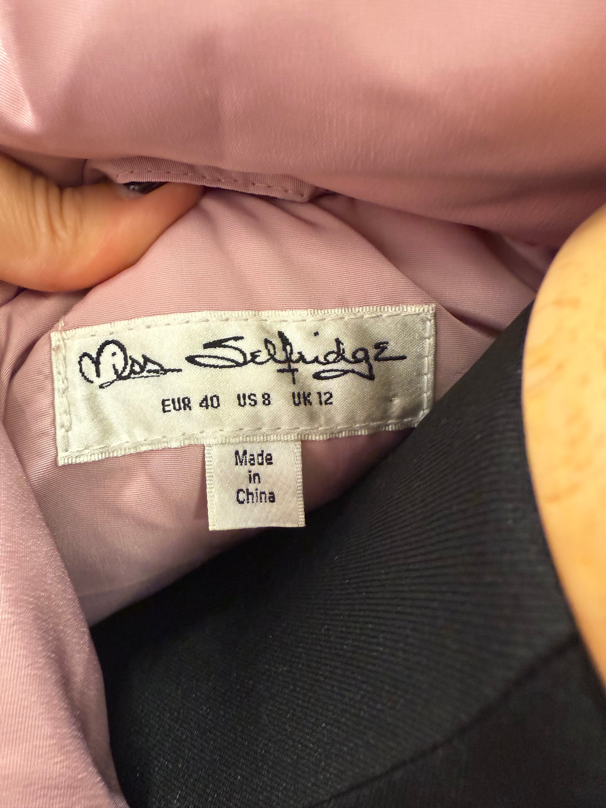 Miss Selfridge pink padded jacket