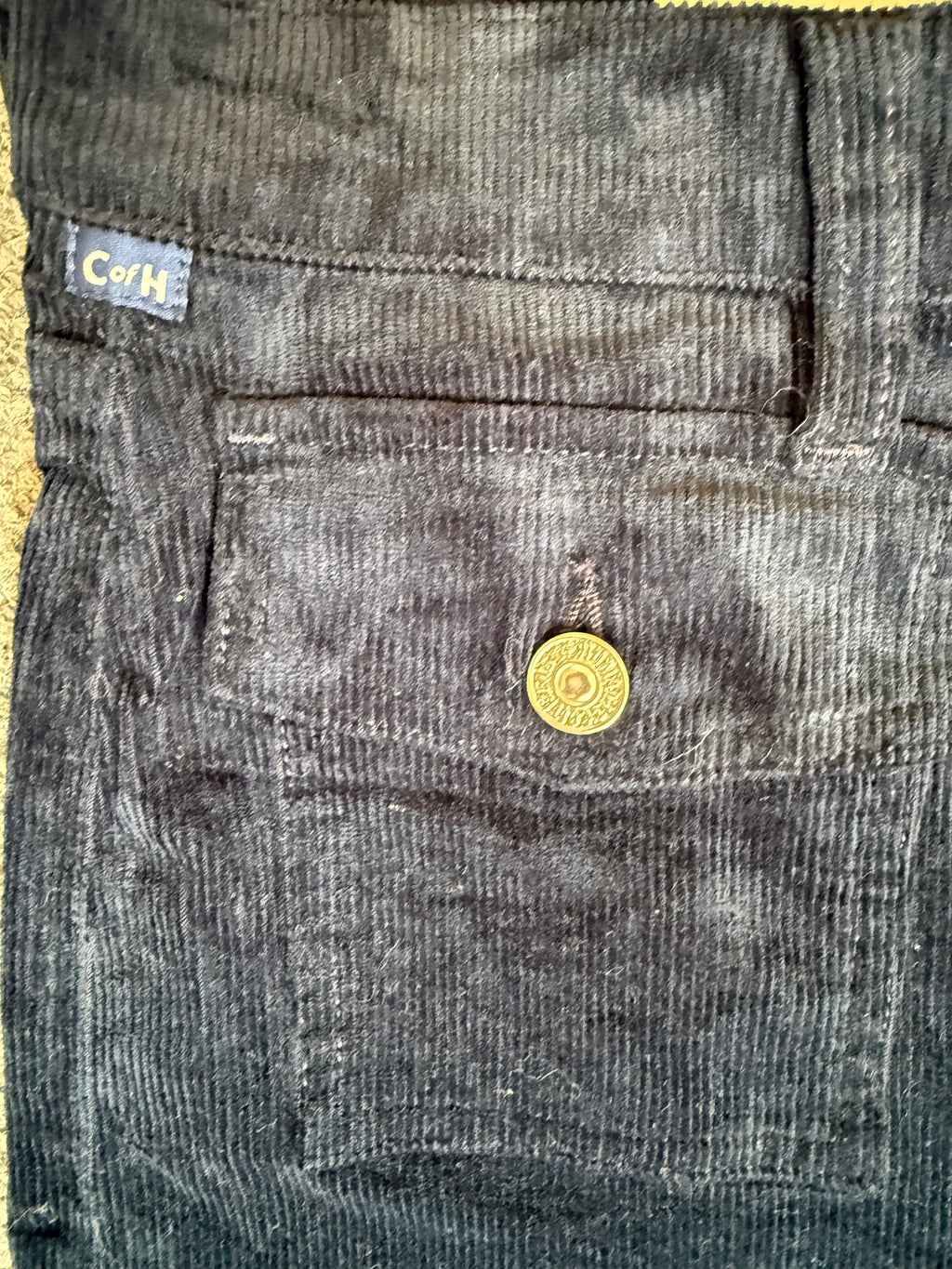 Citizens of Humanity high waisted navy wide leg cords