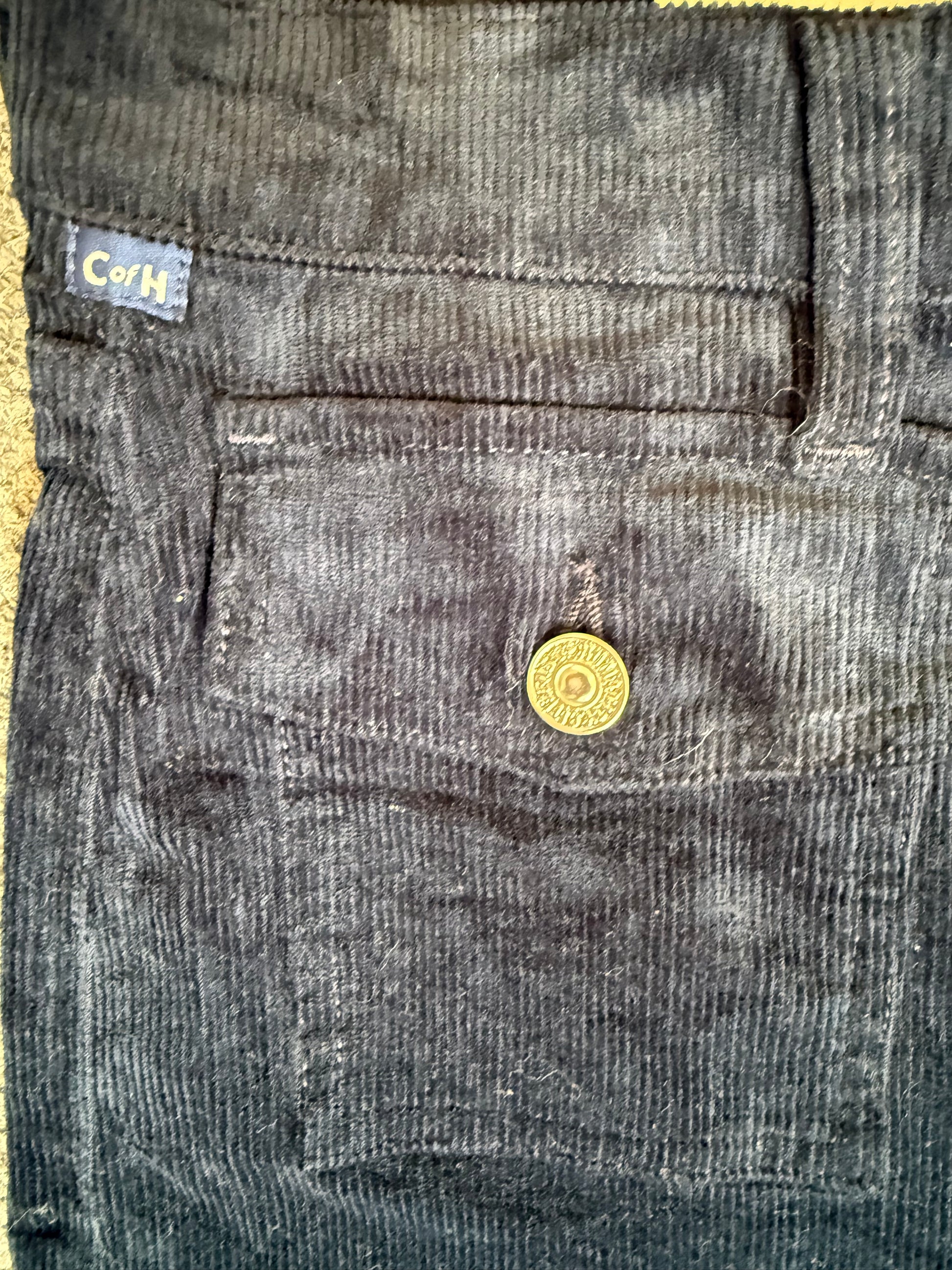 Citizens of Humanity high waisted navy wide leg cords