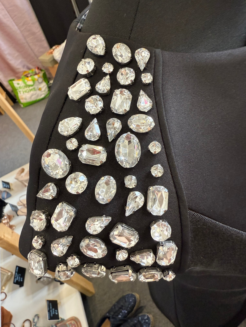 Fenn Wright Manson jewel shoulder   bodycon dress