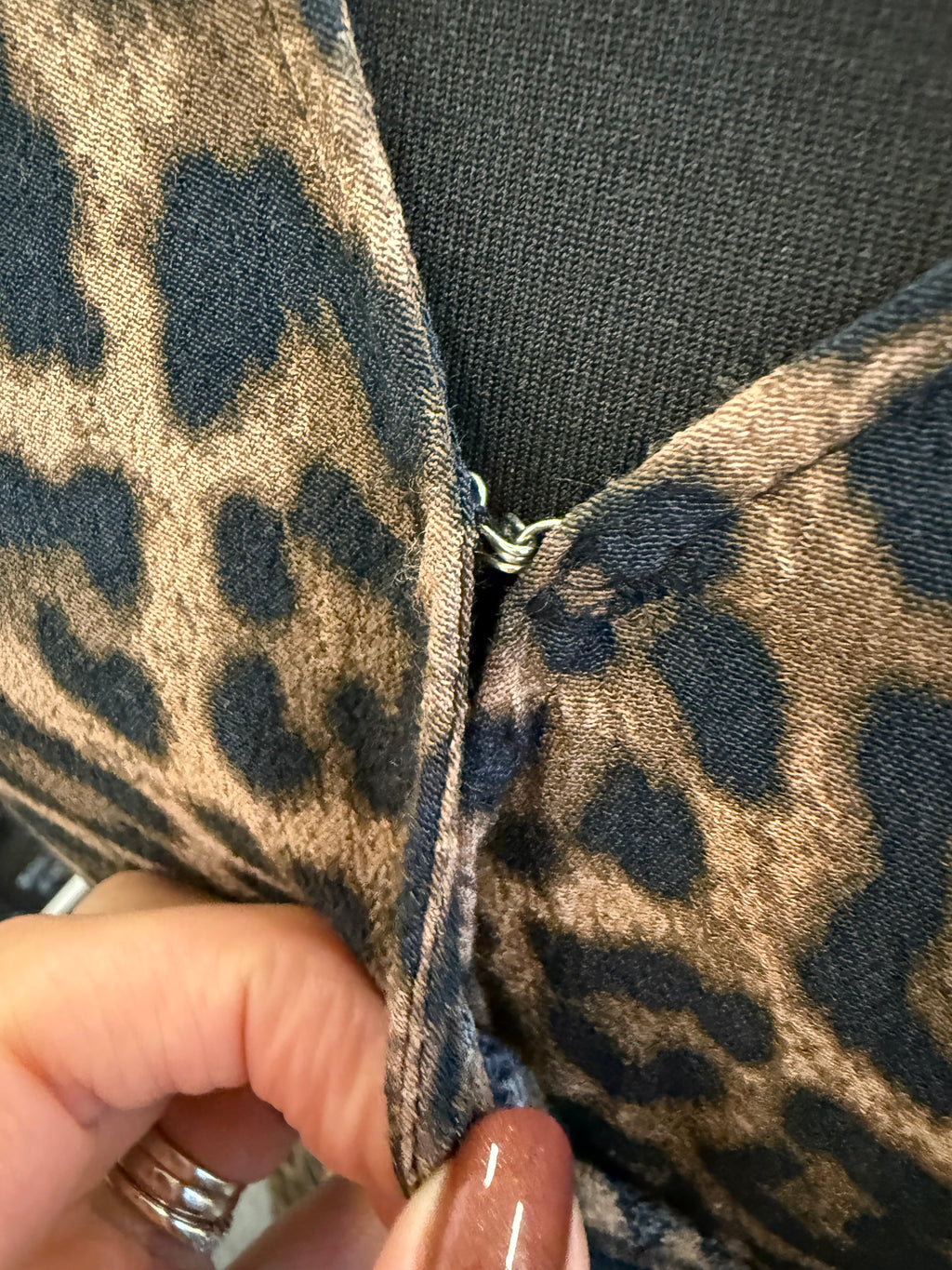 H&M leopard print wrap long sleeved dress