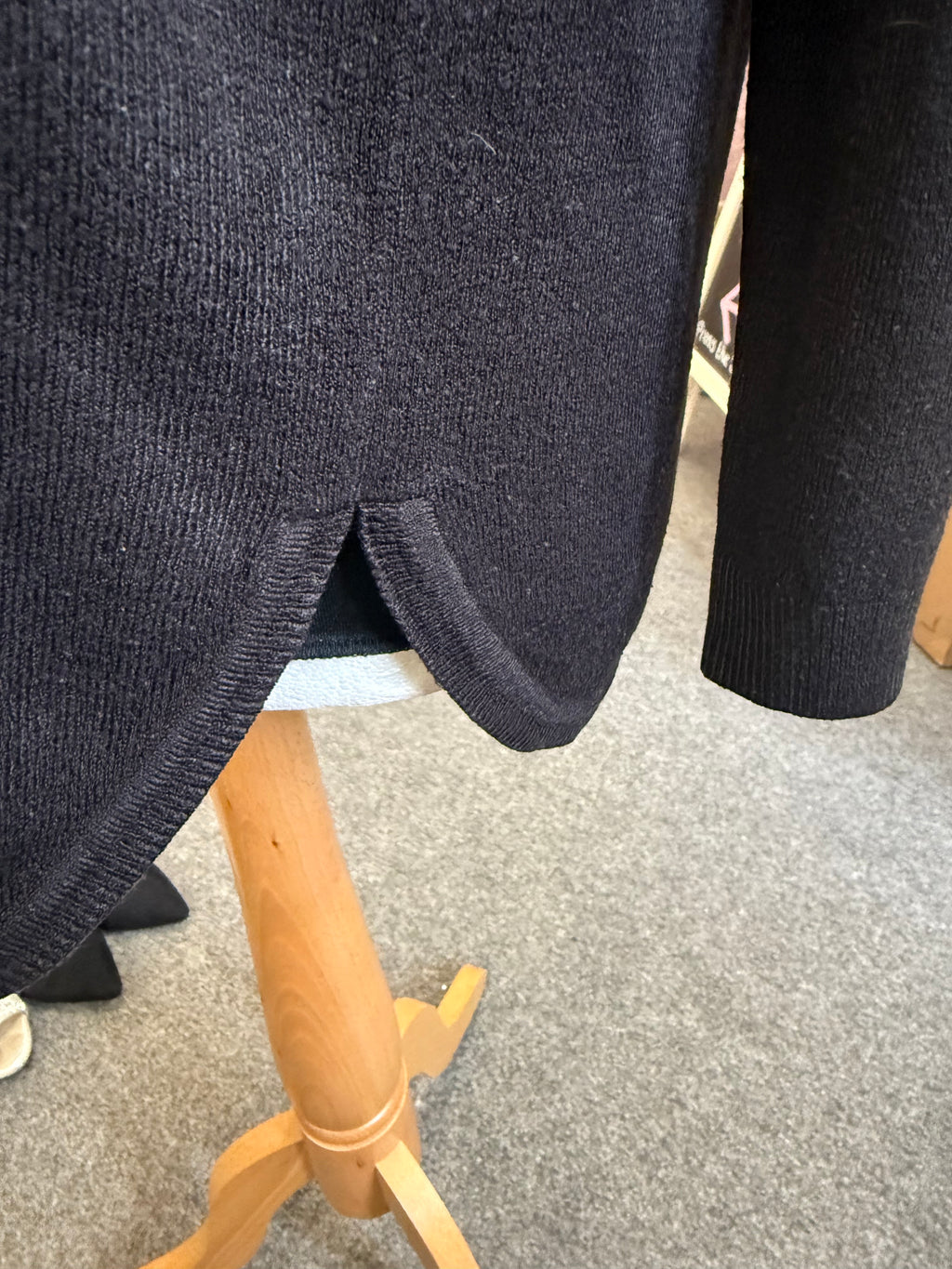 M&S black round neck jumper