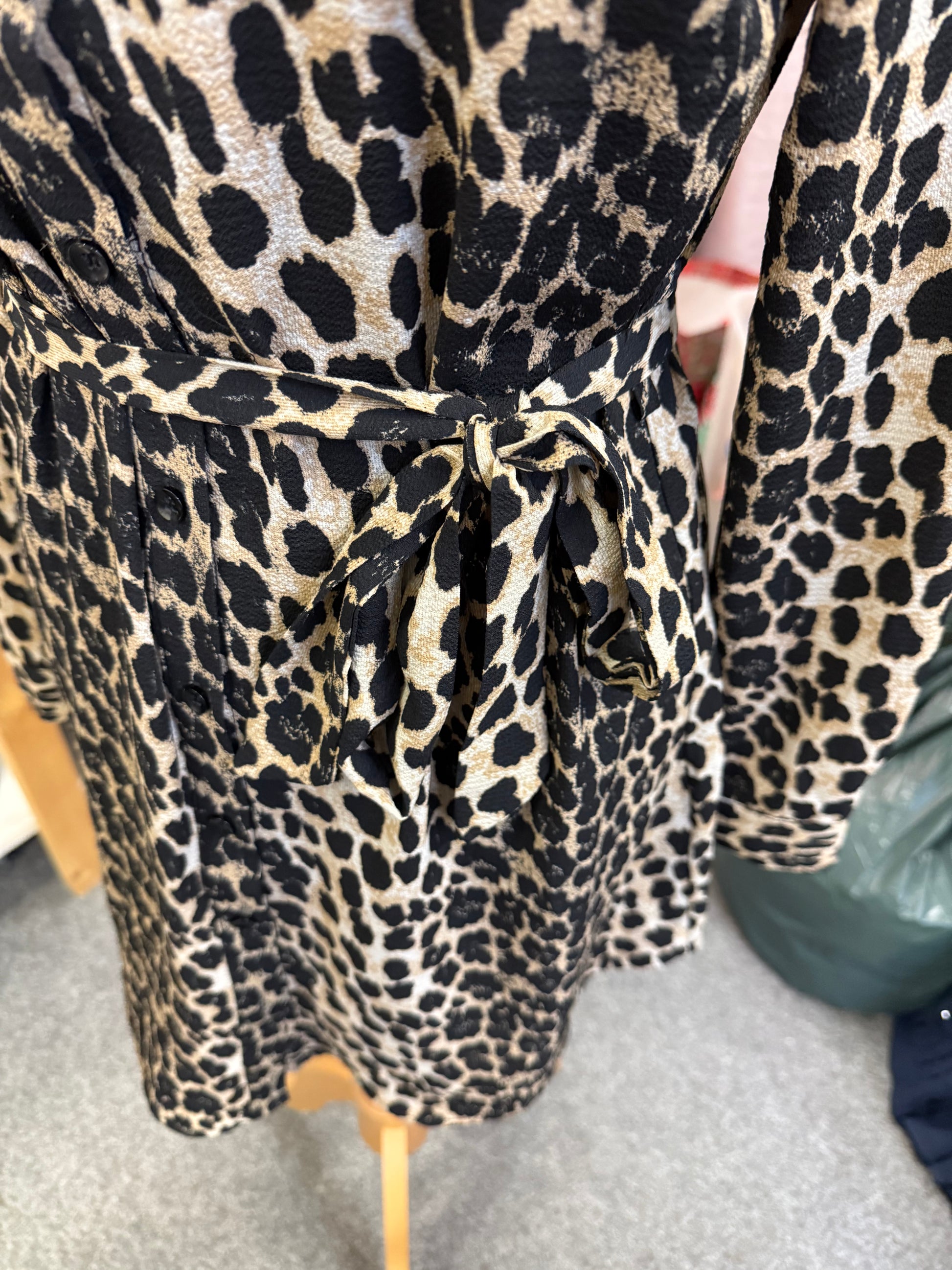 Missi London leopard print belted mini dress