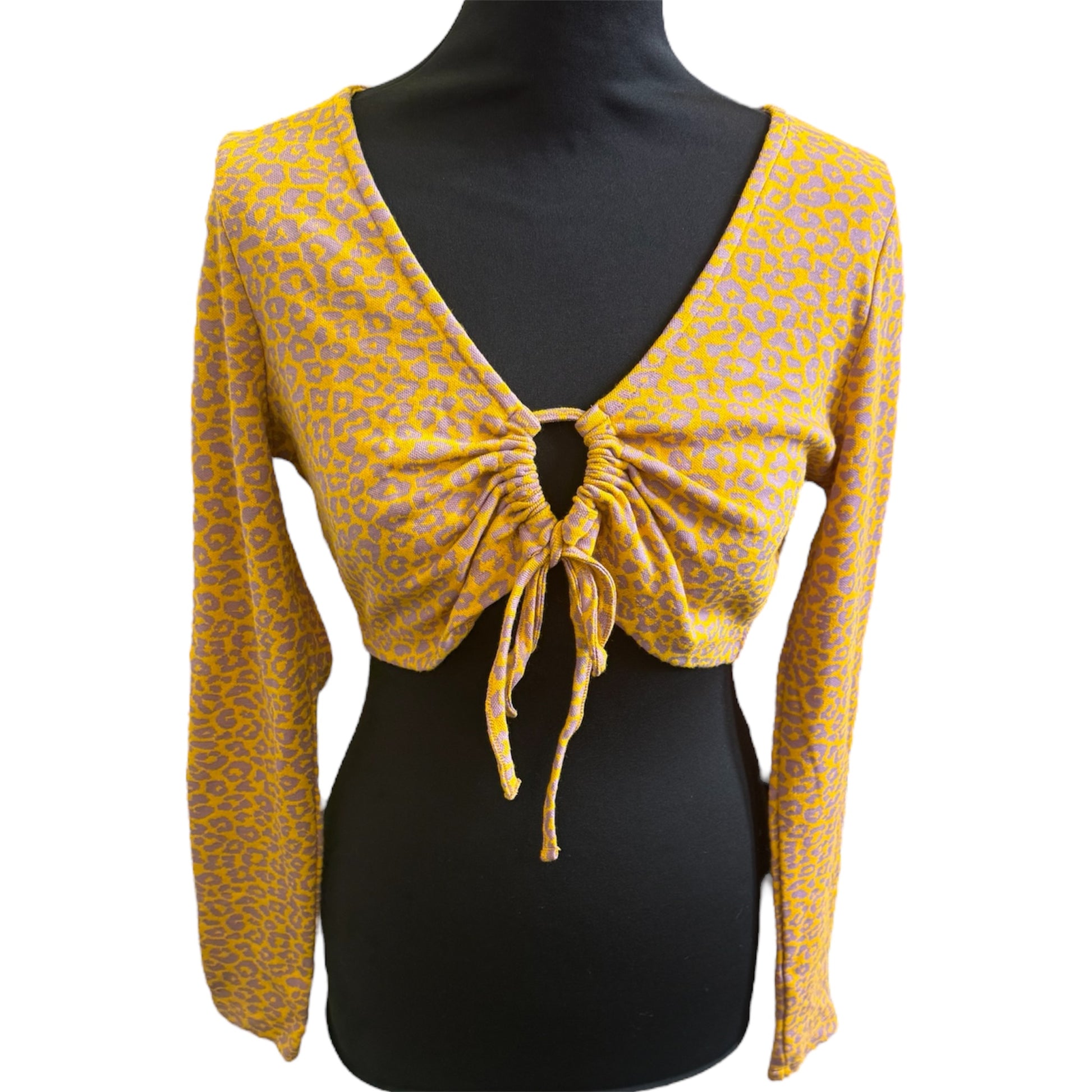 George crop animal print top