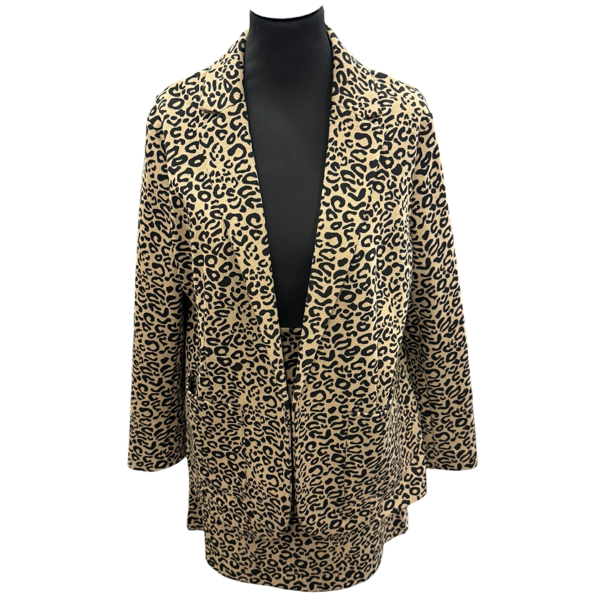 M&S animal print skirt and jacket suit