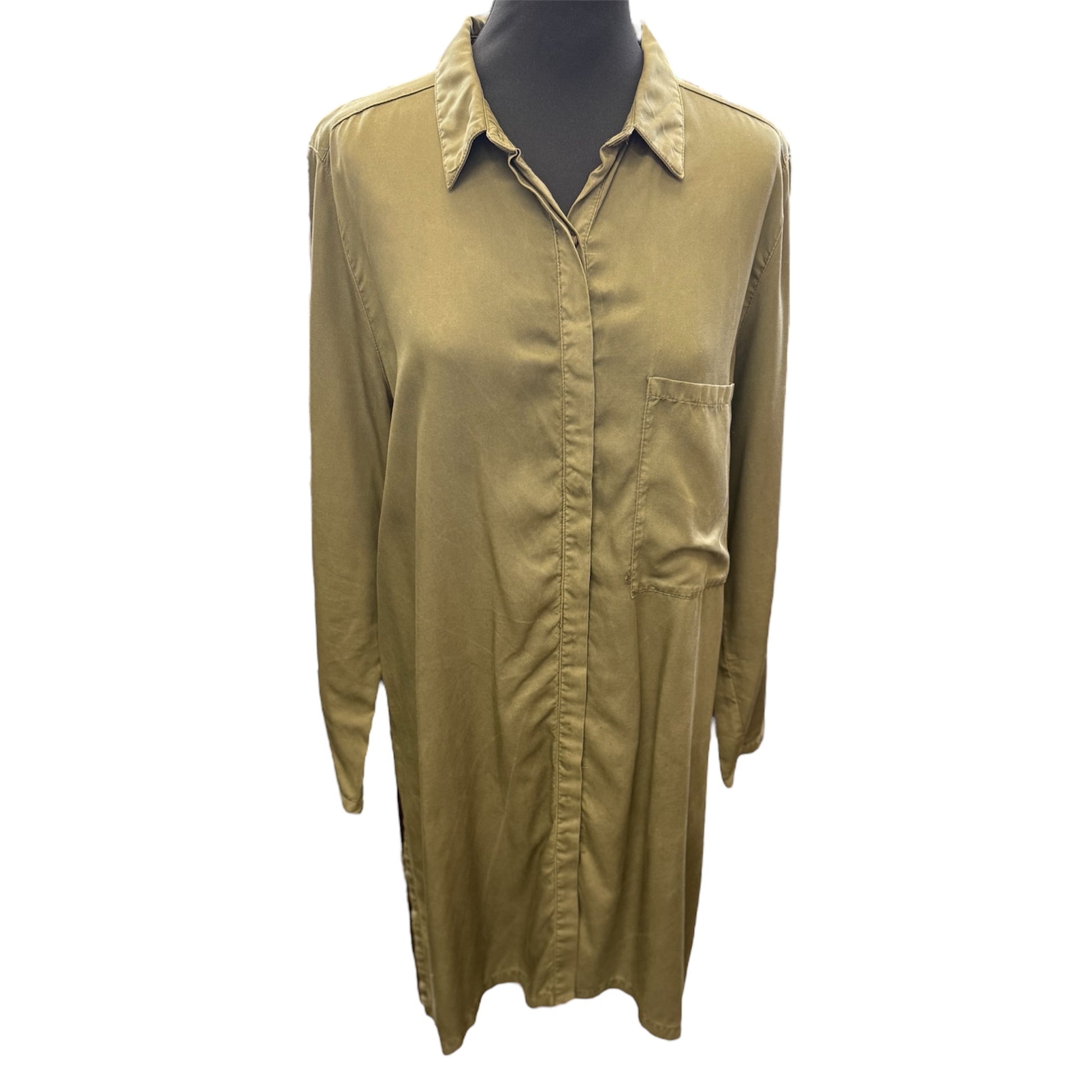 Zara khaki longline shirt