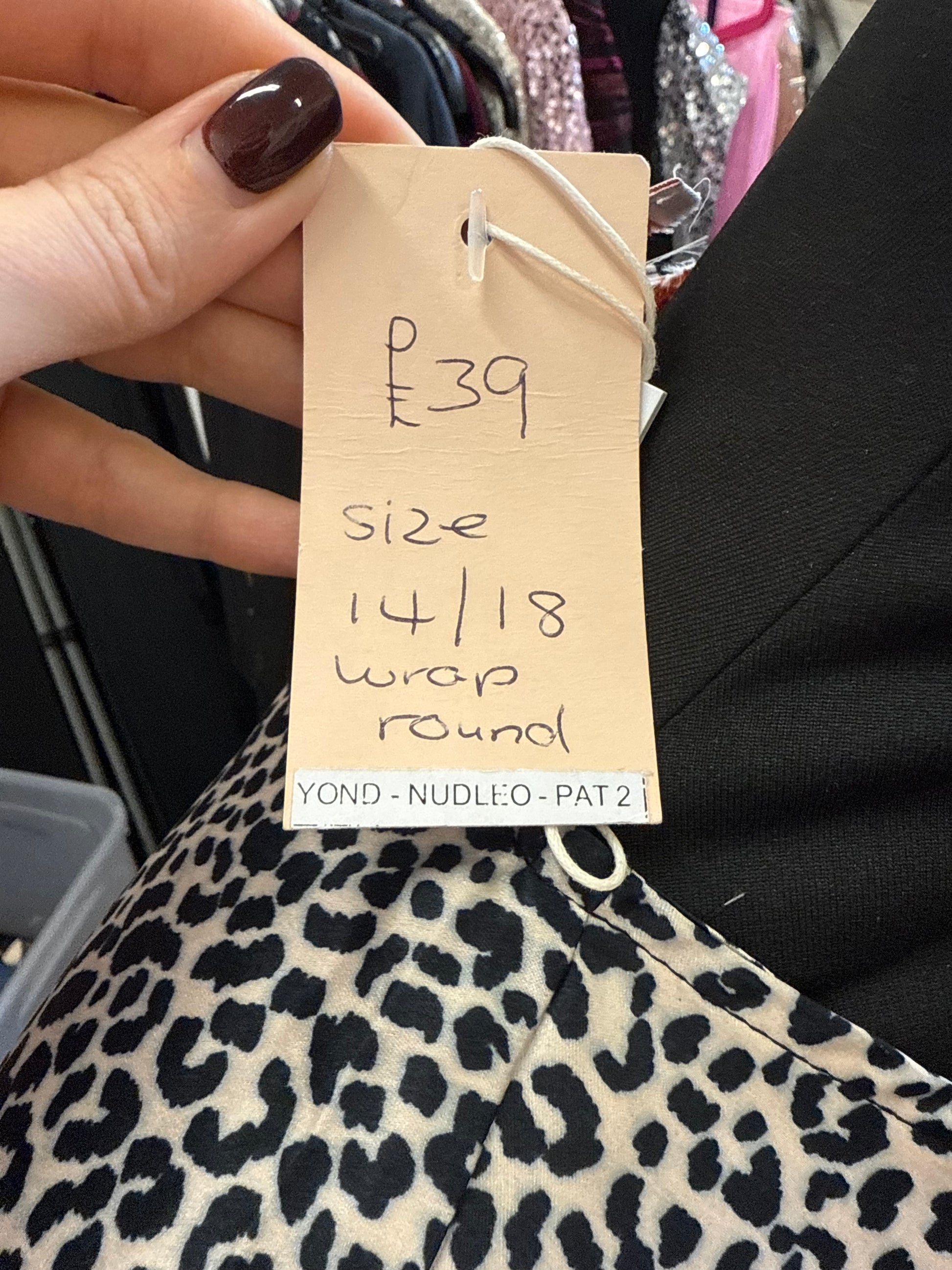 Dancing Leopard animal print long sleeved wrap dress