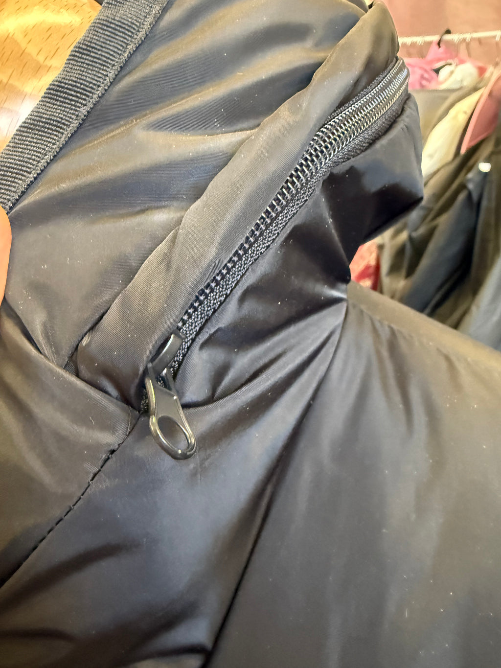 Capsule Wardrobe black longline coat with hood