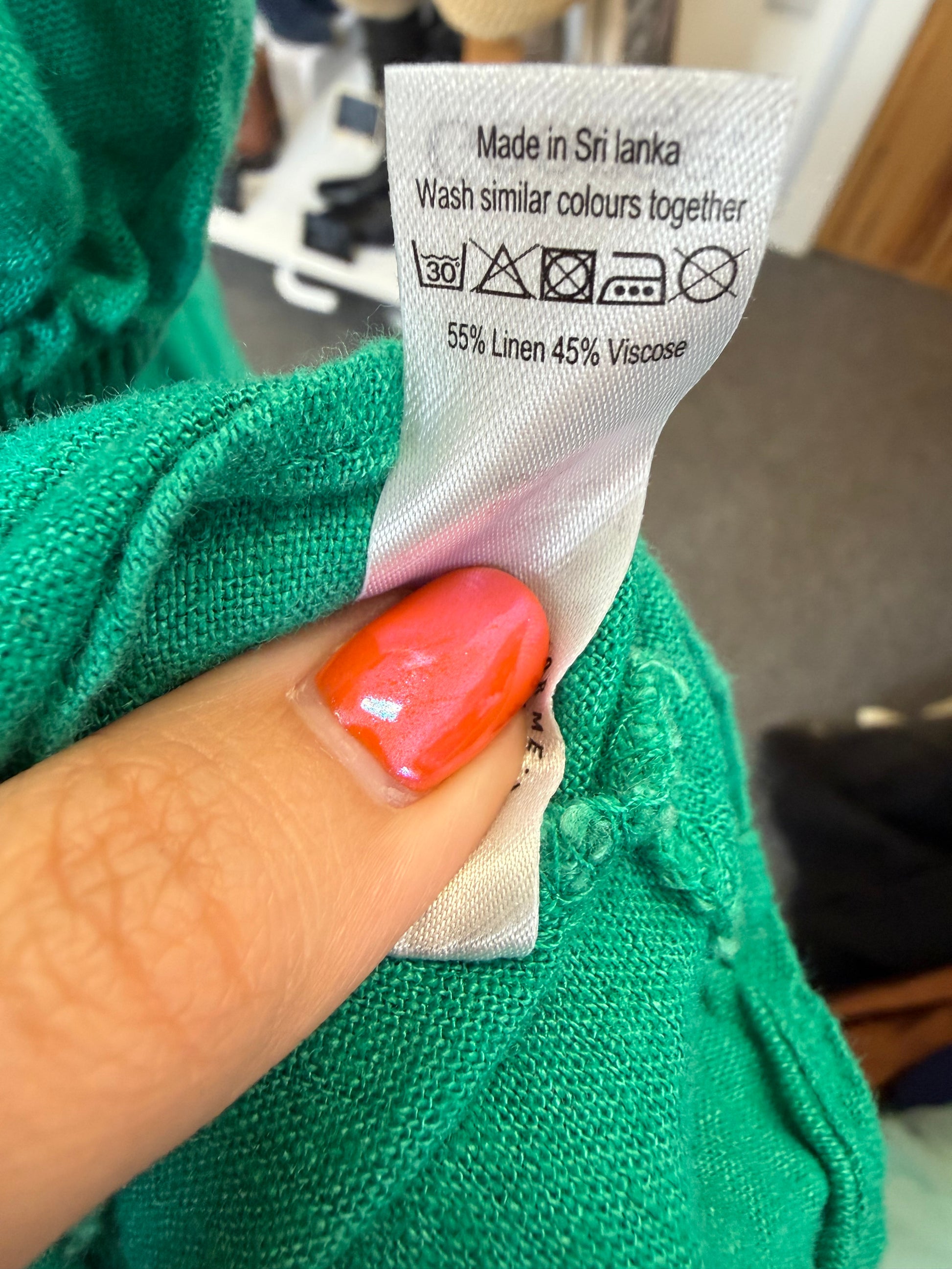 George green linen wrap mini dress