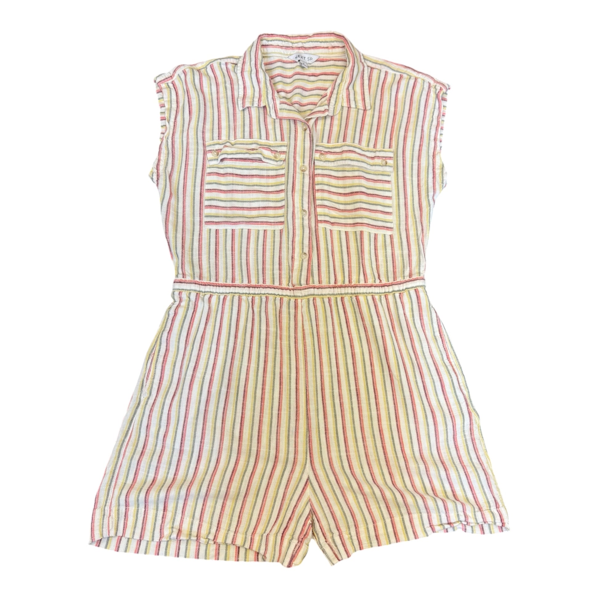 Next stripe collared playsuit