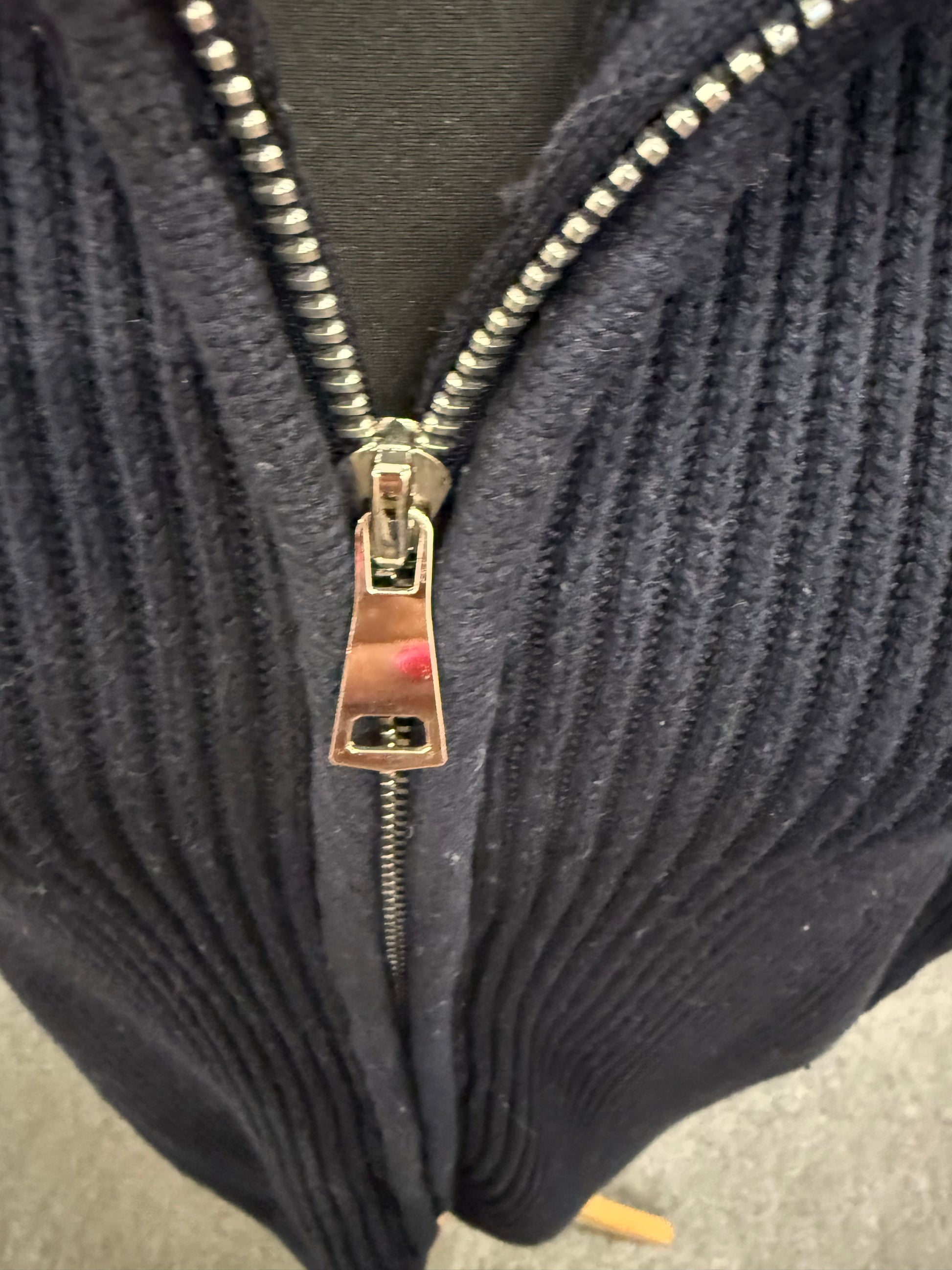 Zara navy ribbed oversize cardigan