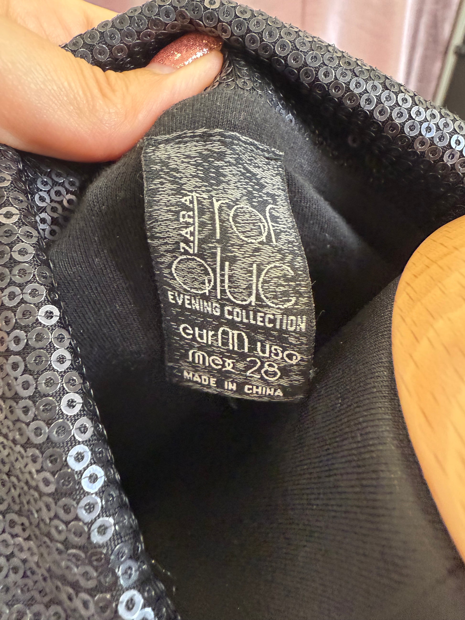 Zara sequin biker jacket