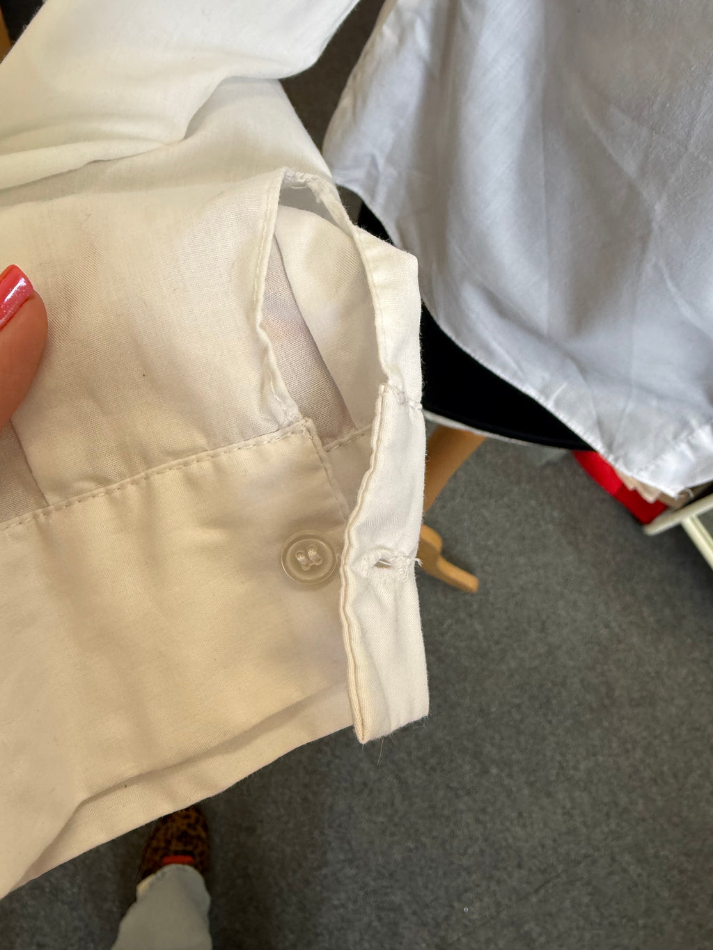 Primark white tie neck blouse