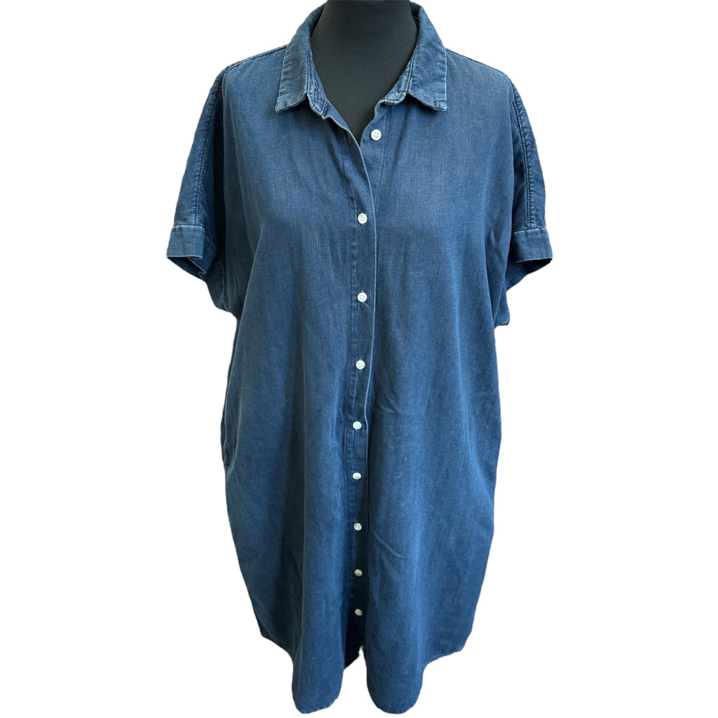 Monki oversize denim dress with pockets