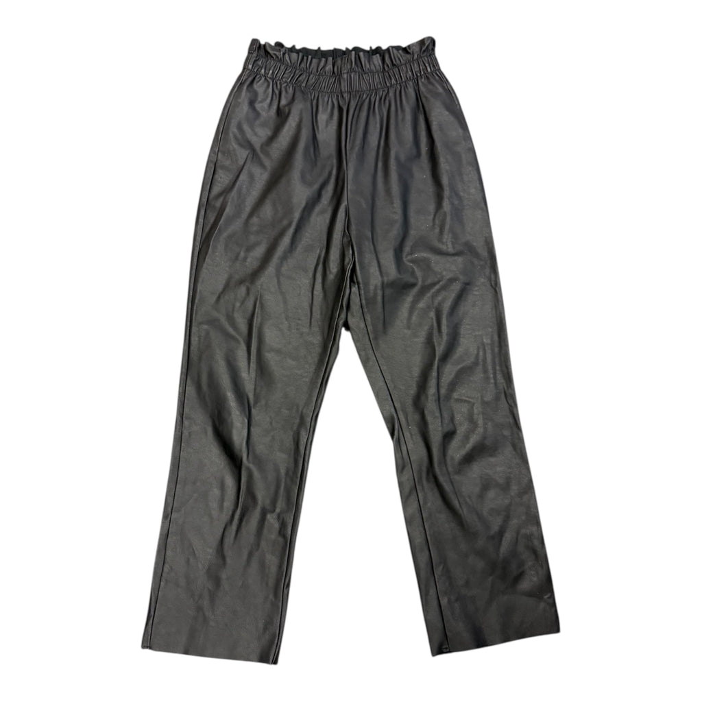 Michelle Keegan high waist straight pleather trousers