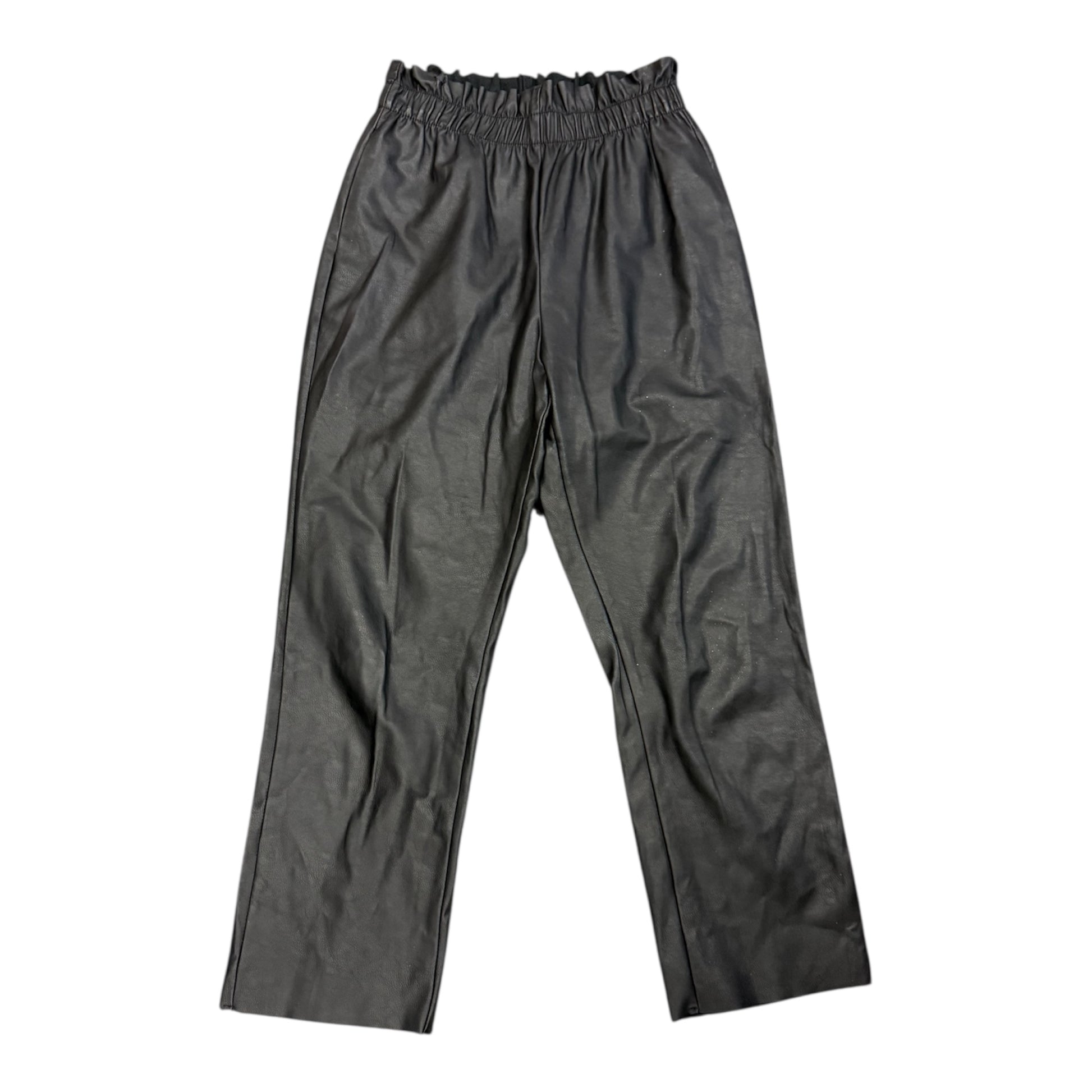 Michelle Keegan high waist straight pleather trousers