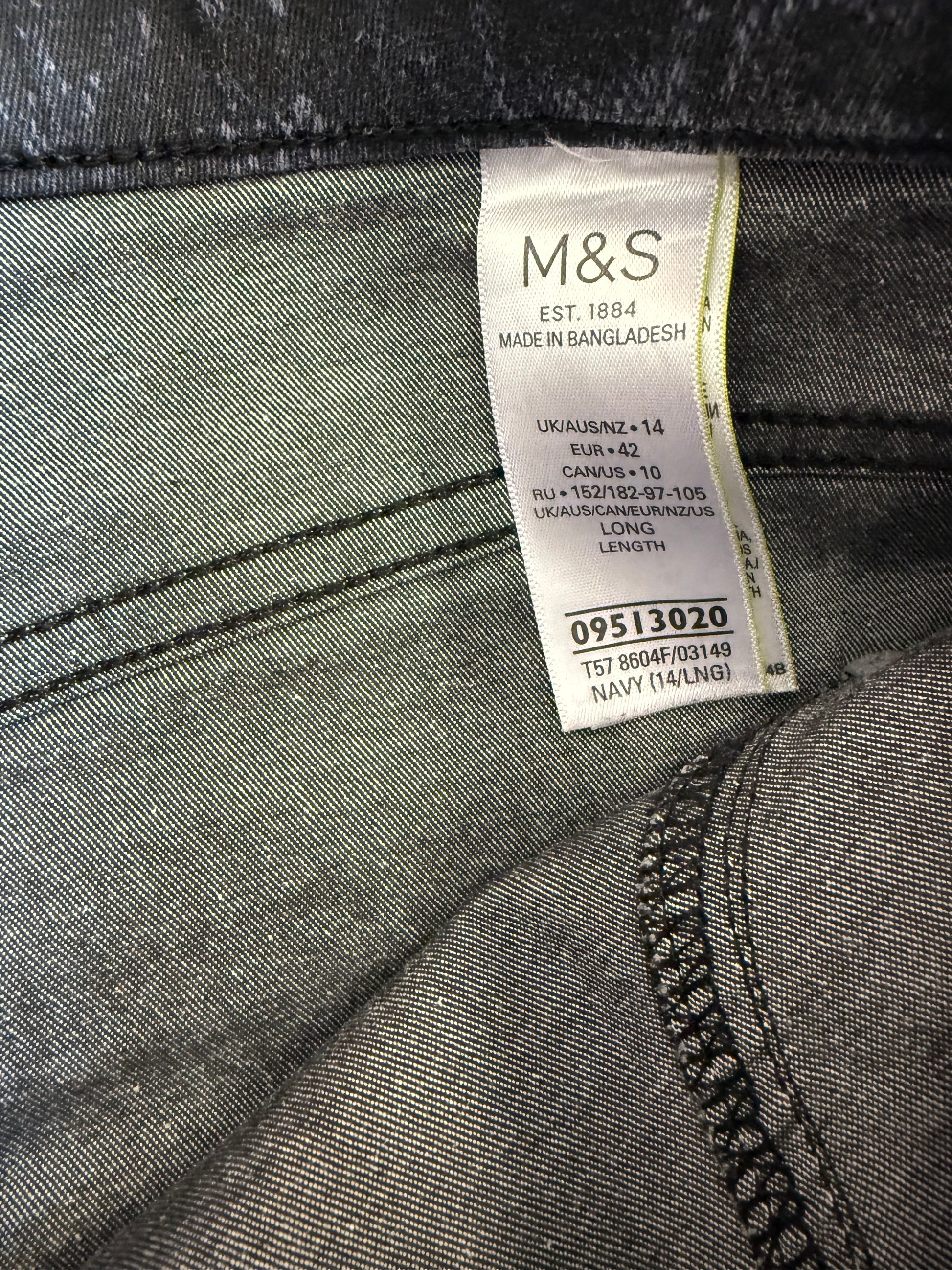 M&S blue snakeskin print leggings