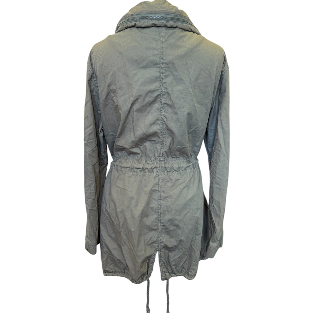 Animal khaki drawstring waist longline coat