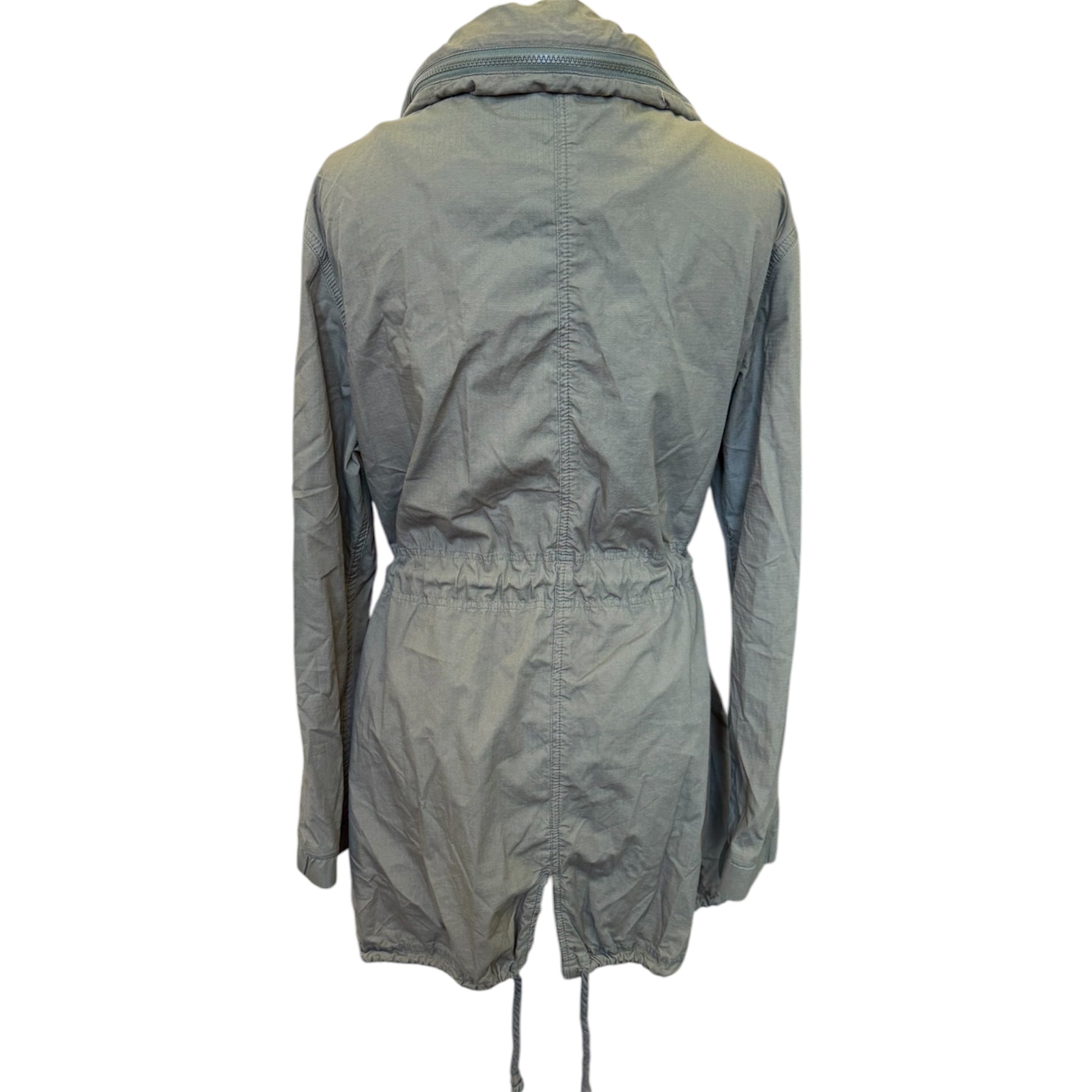 Animal khaki drawstring waist longline coat