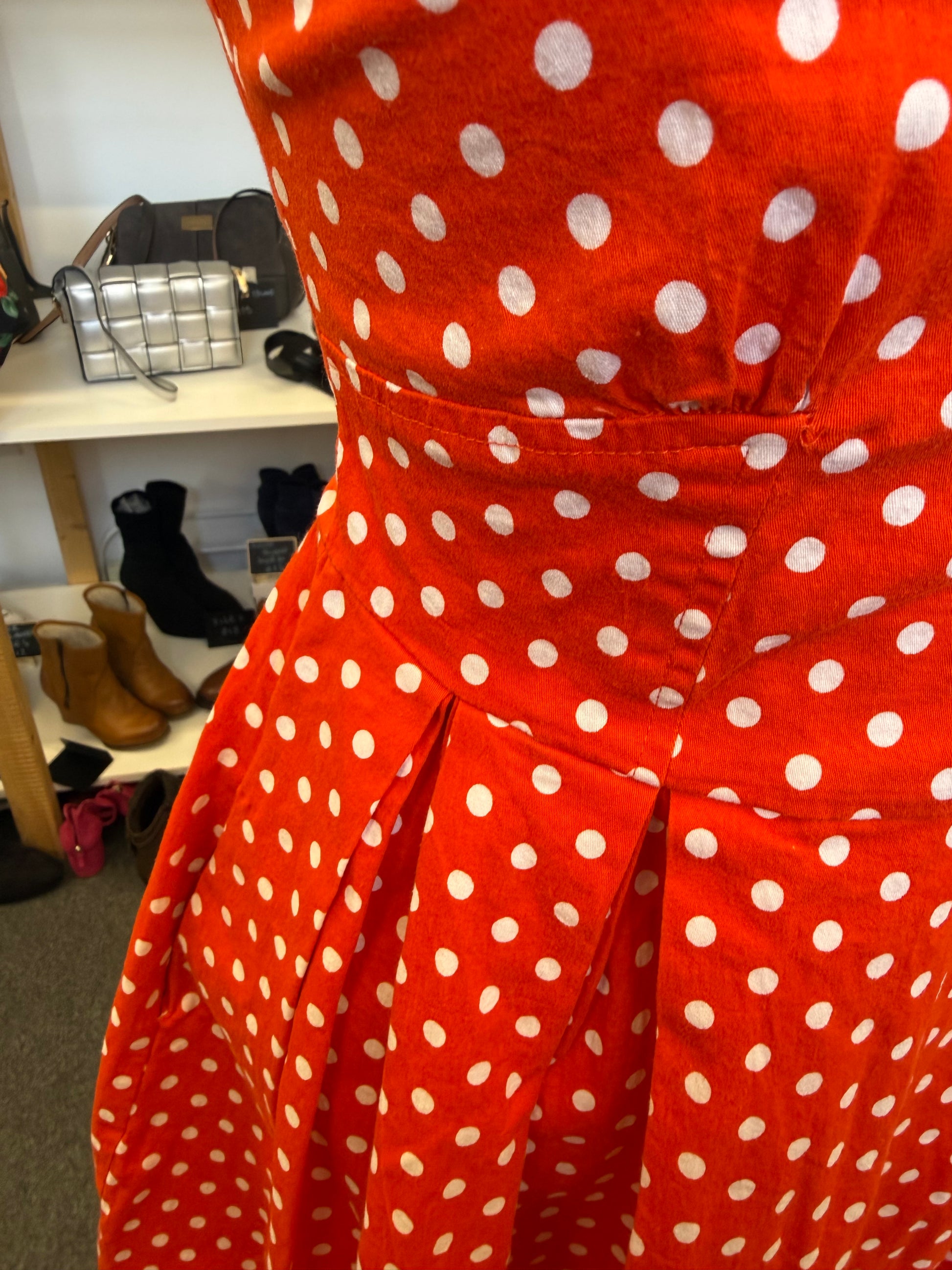Louche polka dot skater style dress