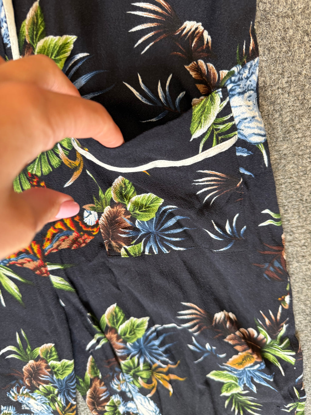 Zara jungle print long sleeved jumpsuit