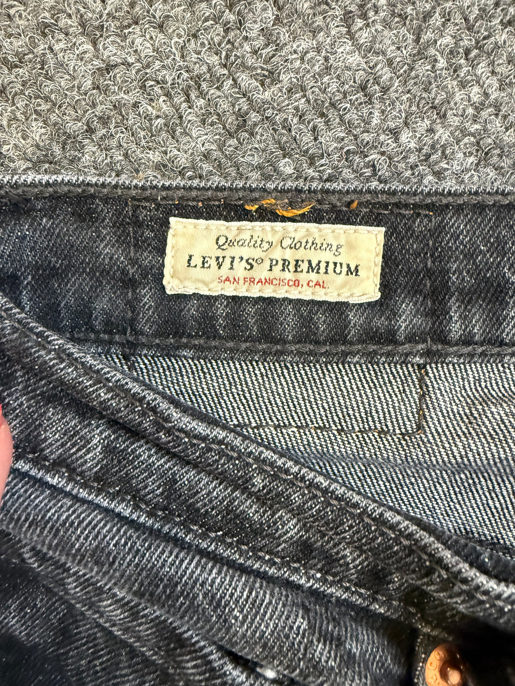 Levi’s vintage style button fly black skinny jeans