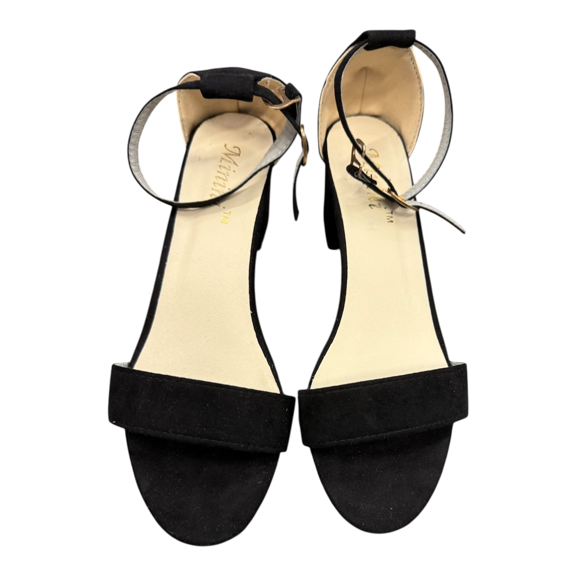 Minini black low heel sandals