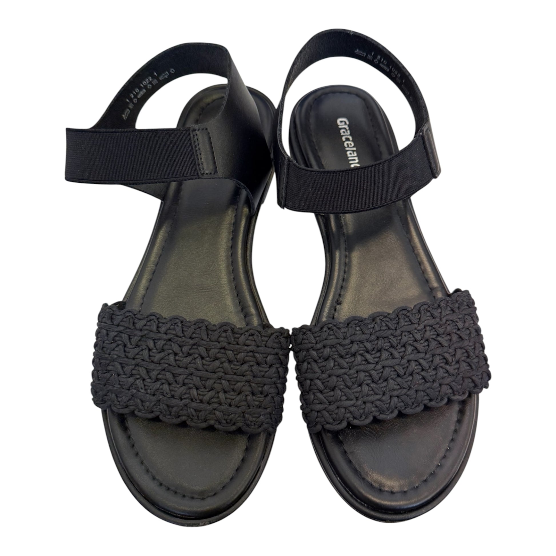 Graceland black ankle strap sandals