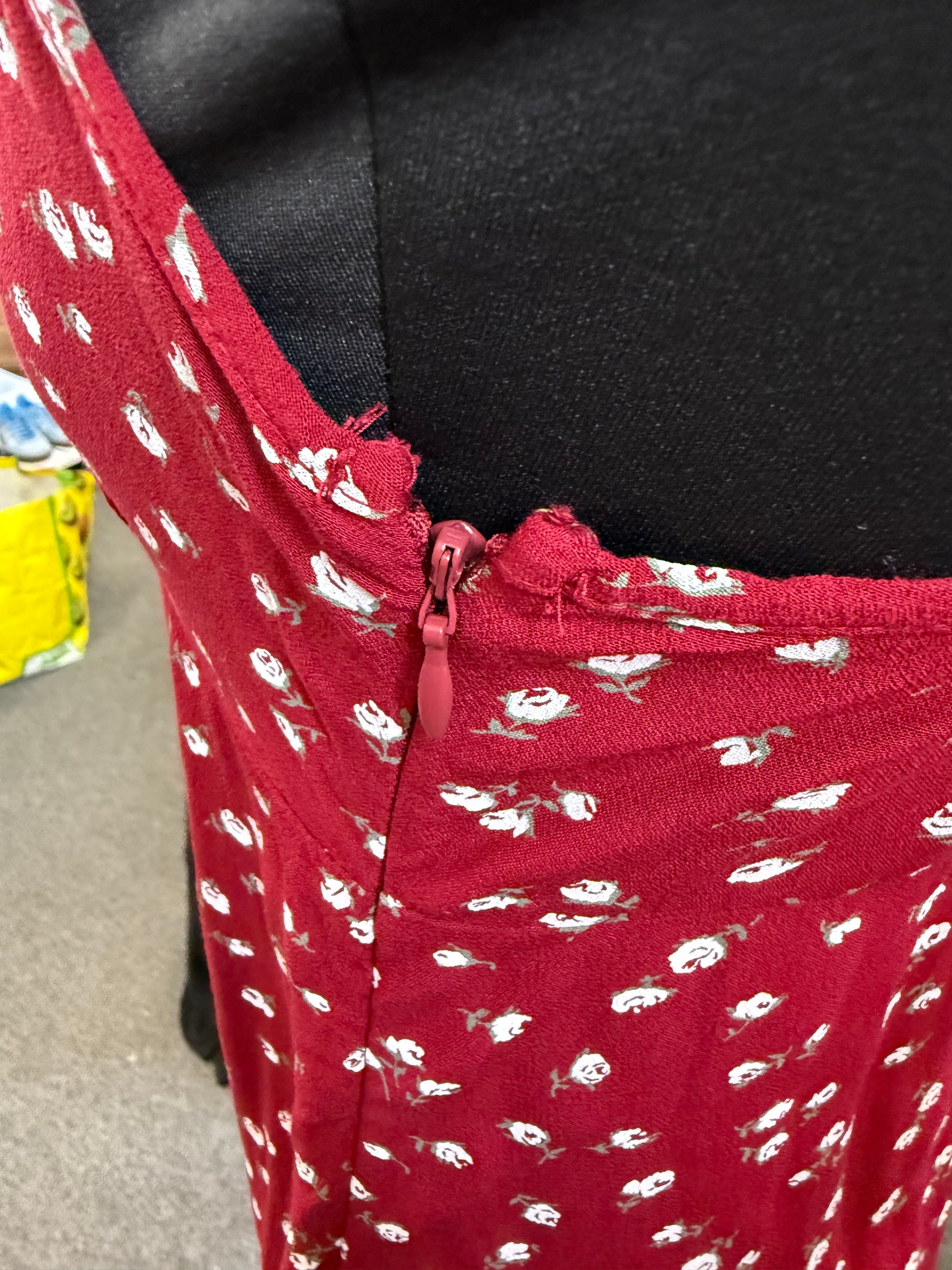 Hollister red floral strappy dress