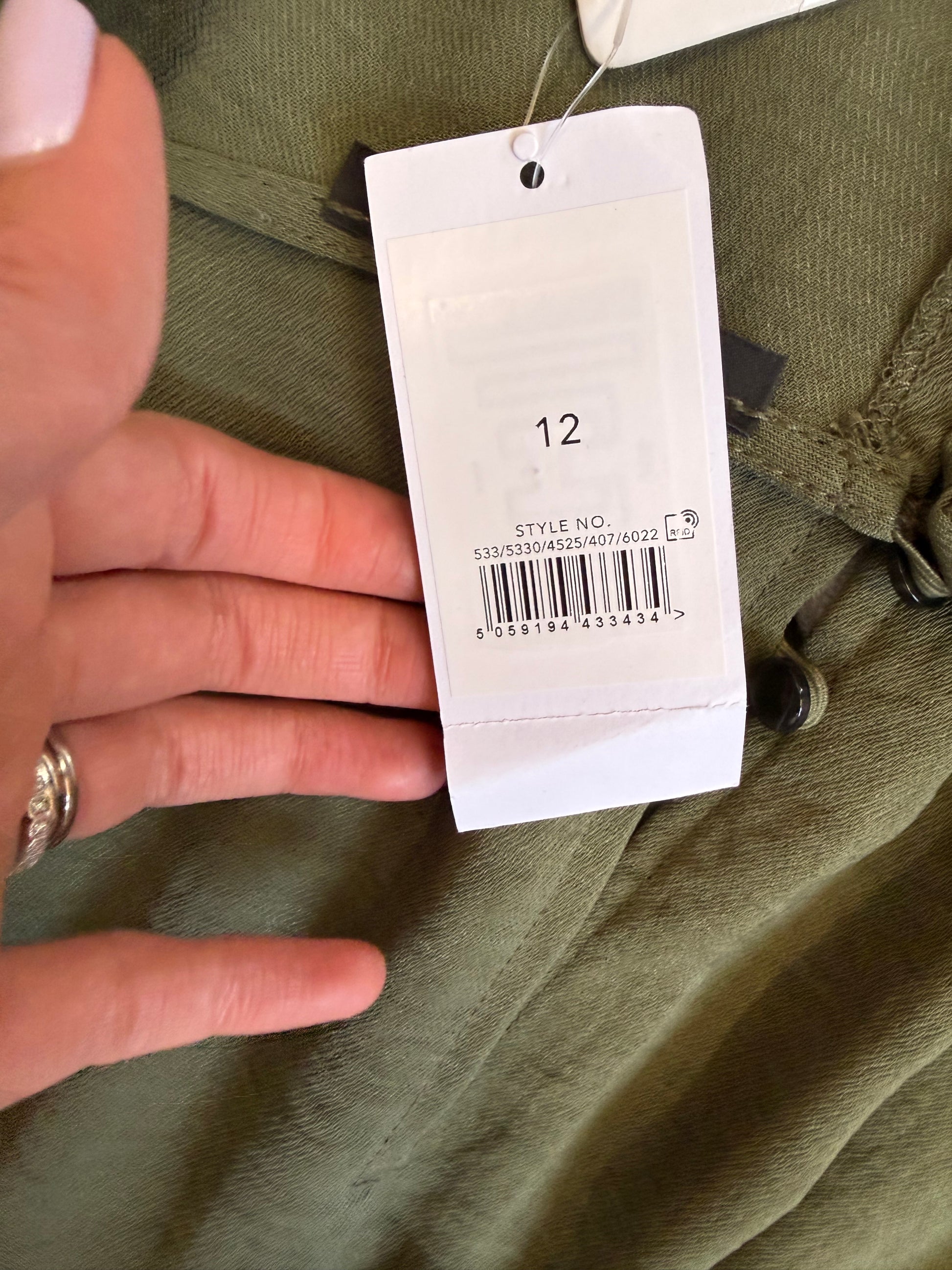 George khaki wide leg jumpsuit