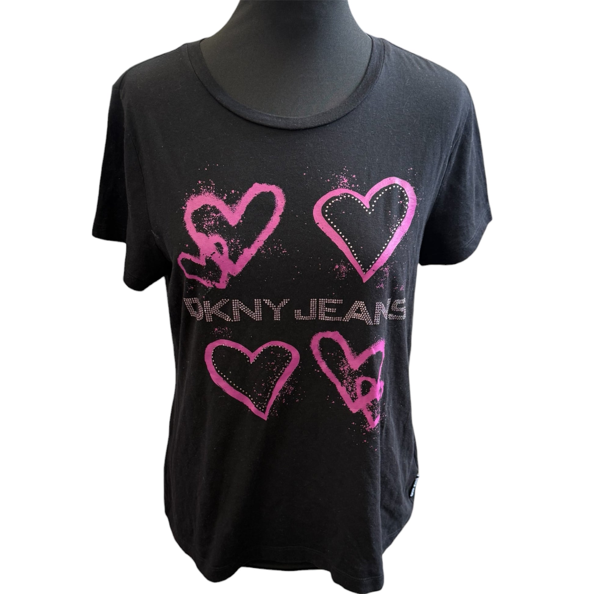 DKNY logo diamanté t-shirt