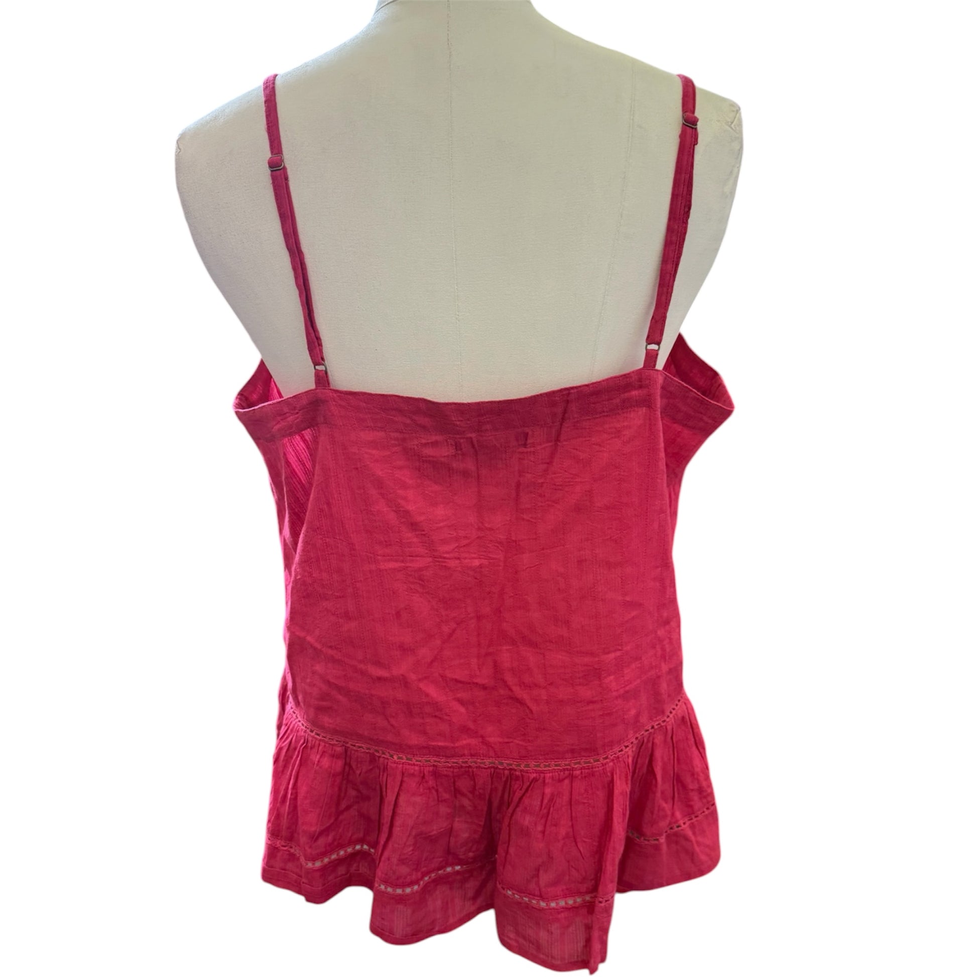Joe Browns deep pink peplum buttoned strap top