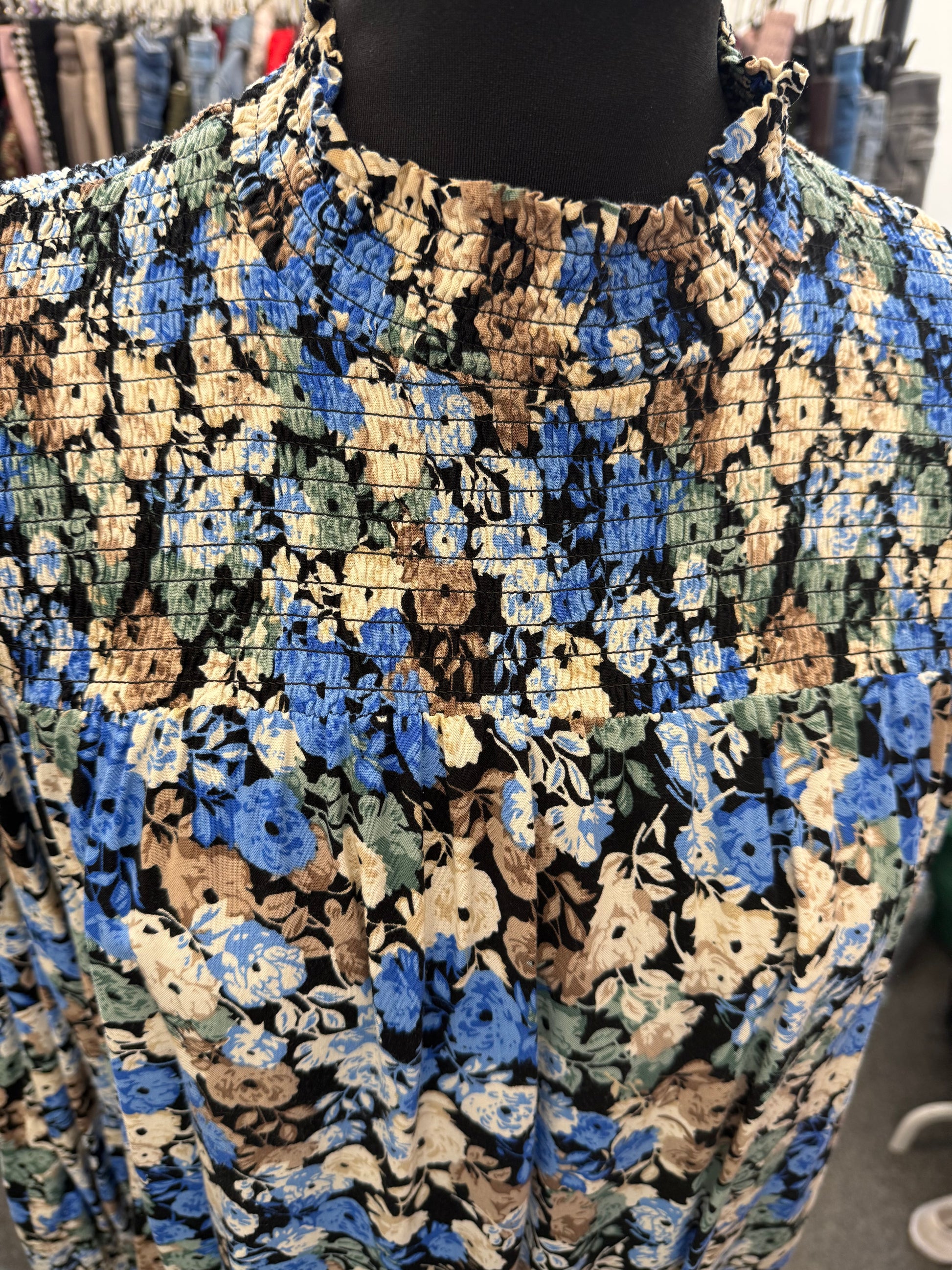 Soya Concept floral high neck long sleeve blouse