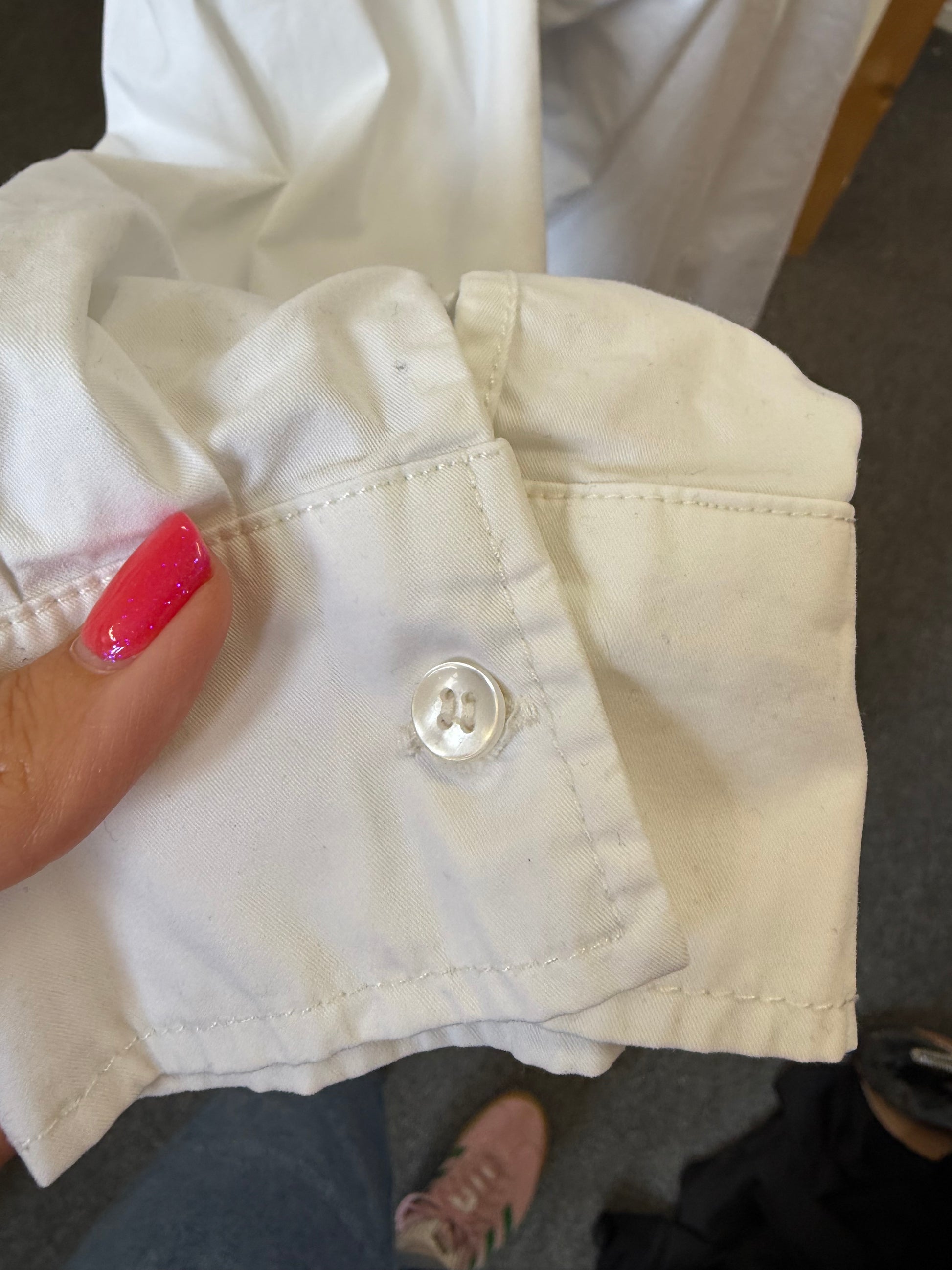 Zara longline oversize white shirt