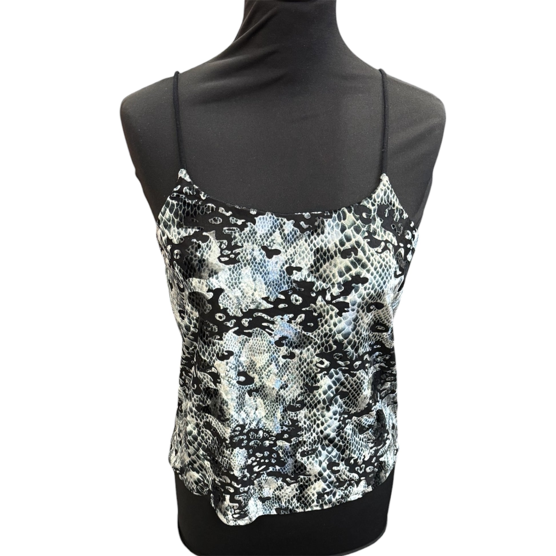 Topshop snakeskin velour strappy top