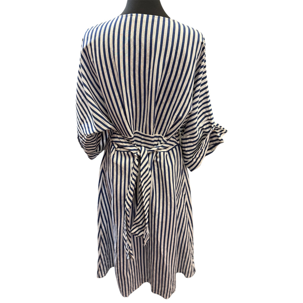 Zara stripe belted midi dress