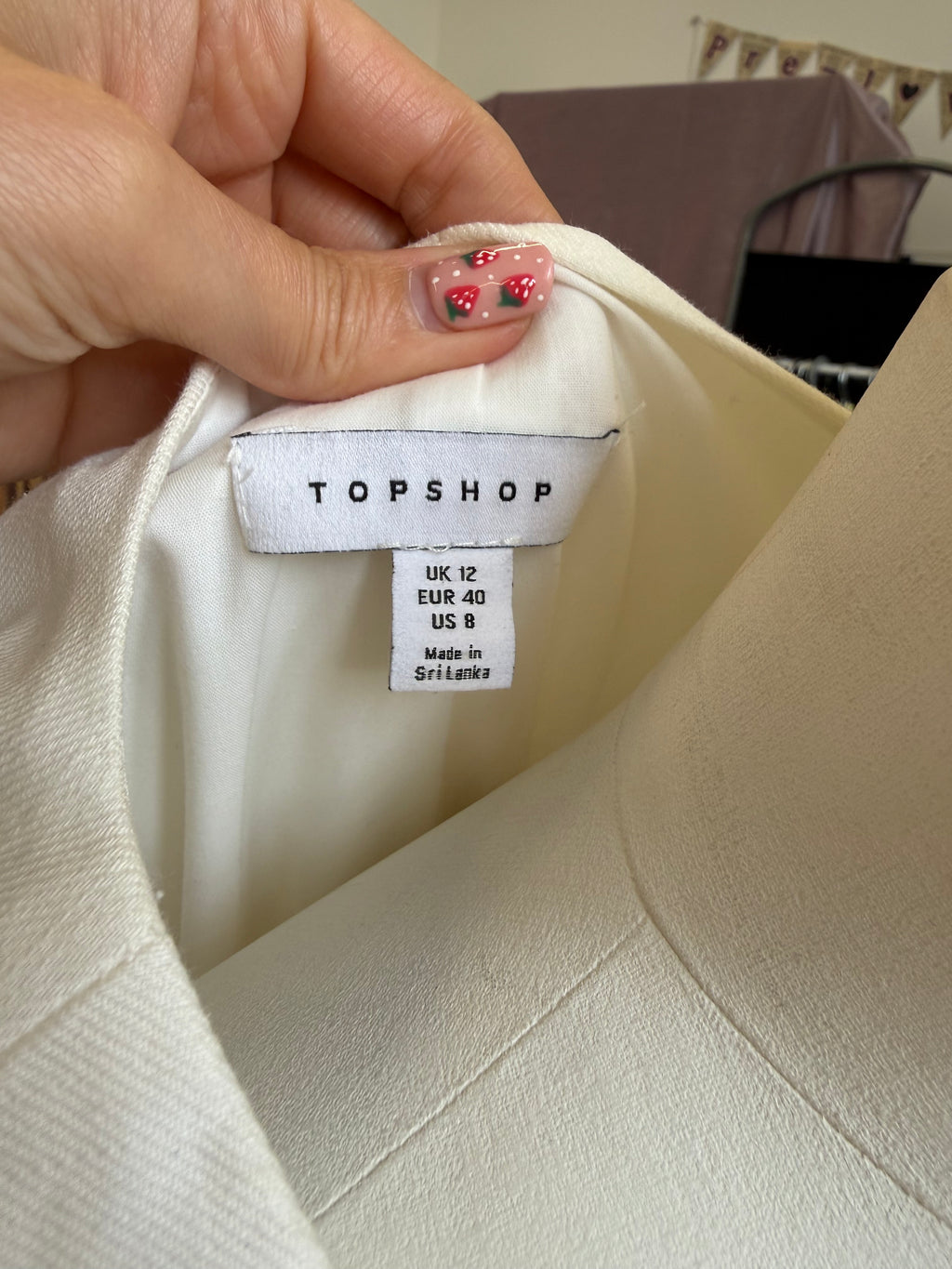 Topshop while oversize buttoned waistcoat