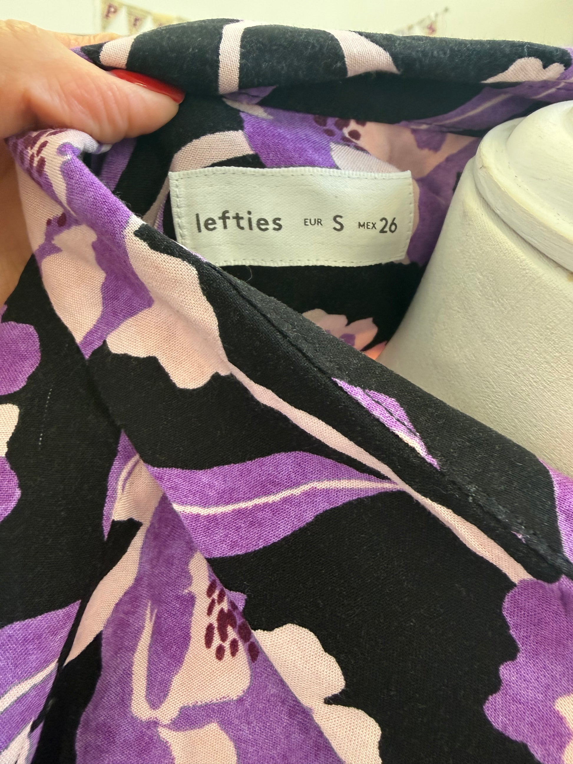 Lefties purple floral blouse